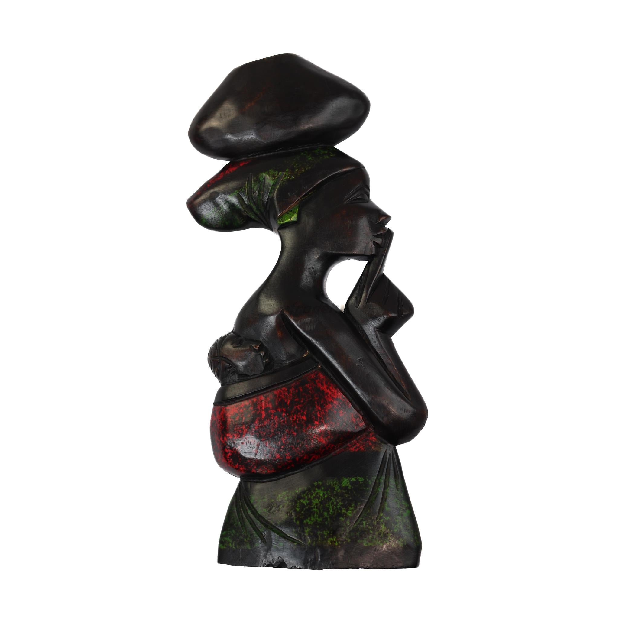 Hand-Carved Mama Africa Wall Sculpture