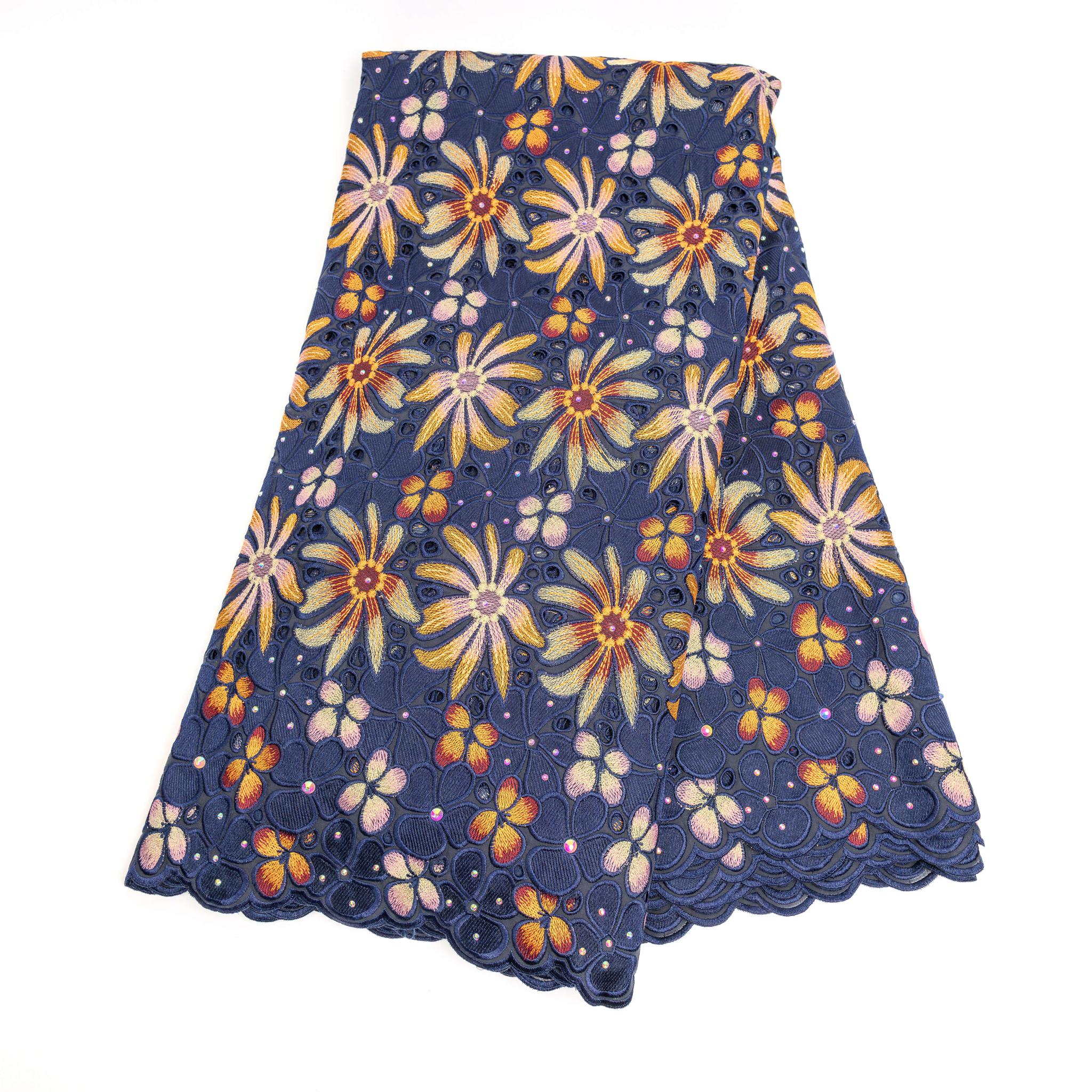 Blue, Red, Gold & Silver Cotton Lace