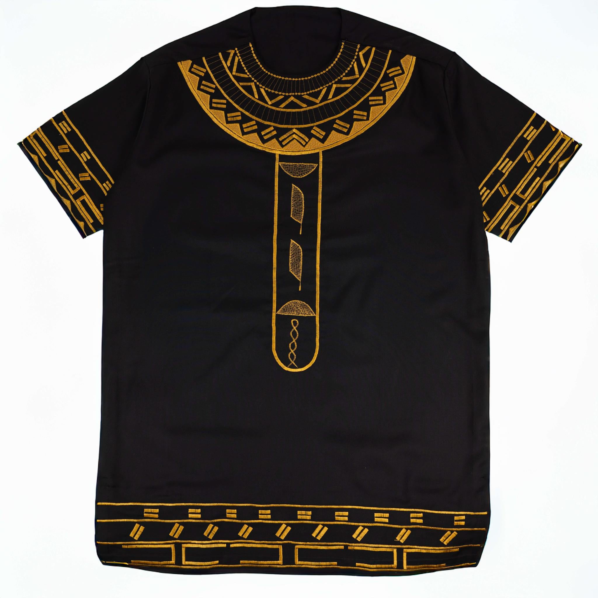 Black & Gold Geometric Embroidered Suit