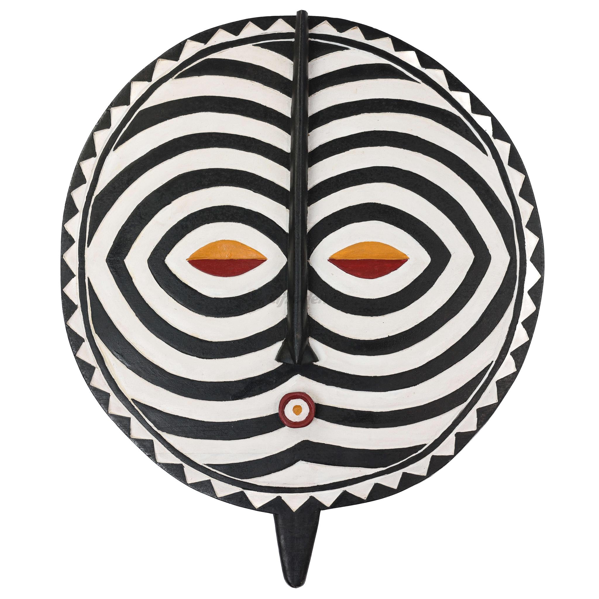 Hand-Carved Wall Bwa Sun Mask (Bobo) - 24.5"