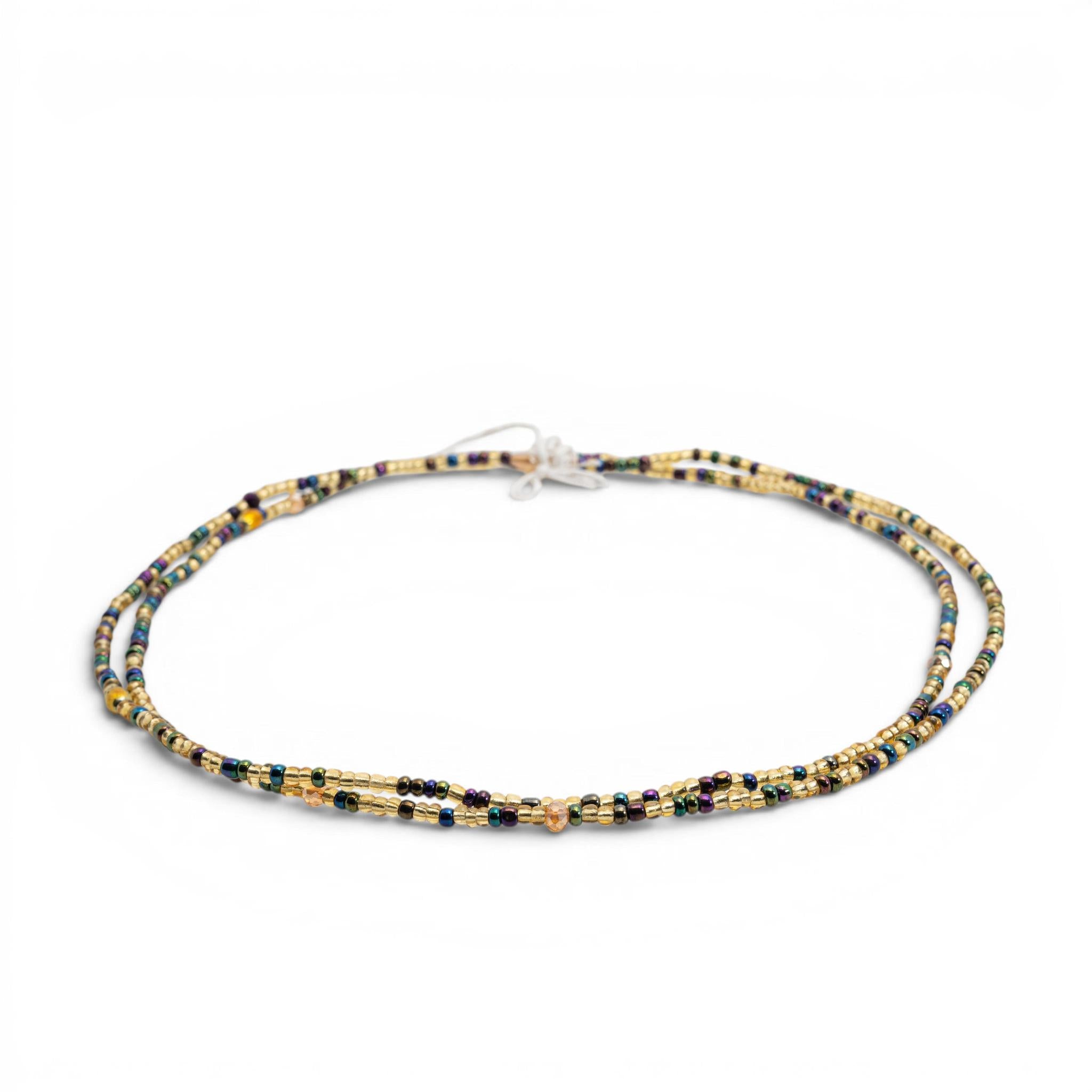 ✨ Golden Twilight Iridescent Tie-On Waist Beads