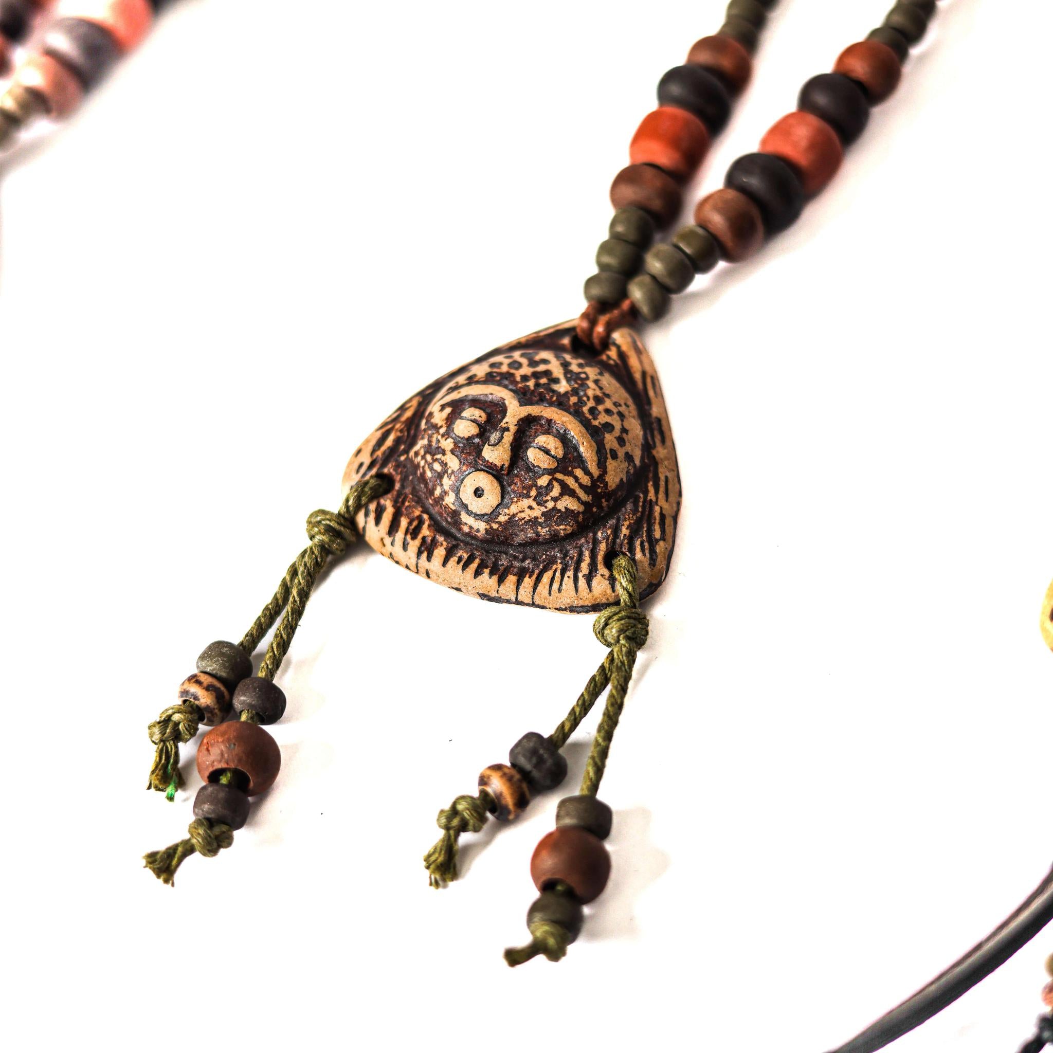 Unique Mask Pendant Necklace