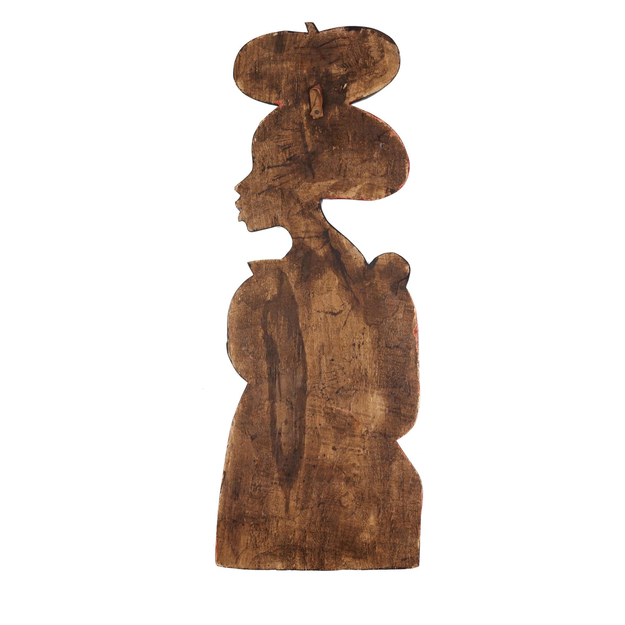 Hand-Carved Mama Africa Wall Sculpture - Large