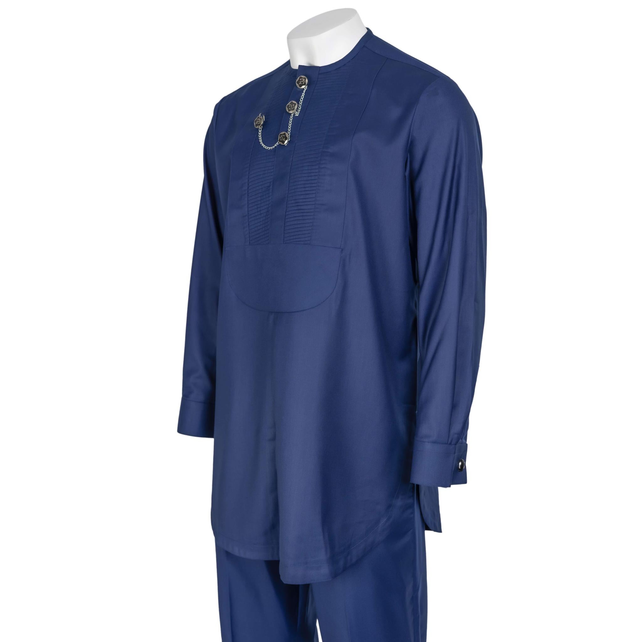 Navy Blue Etibo and Jewelry Suit