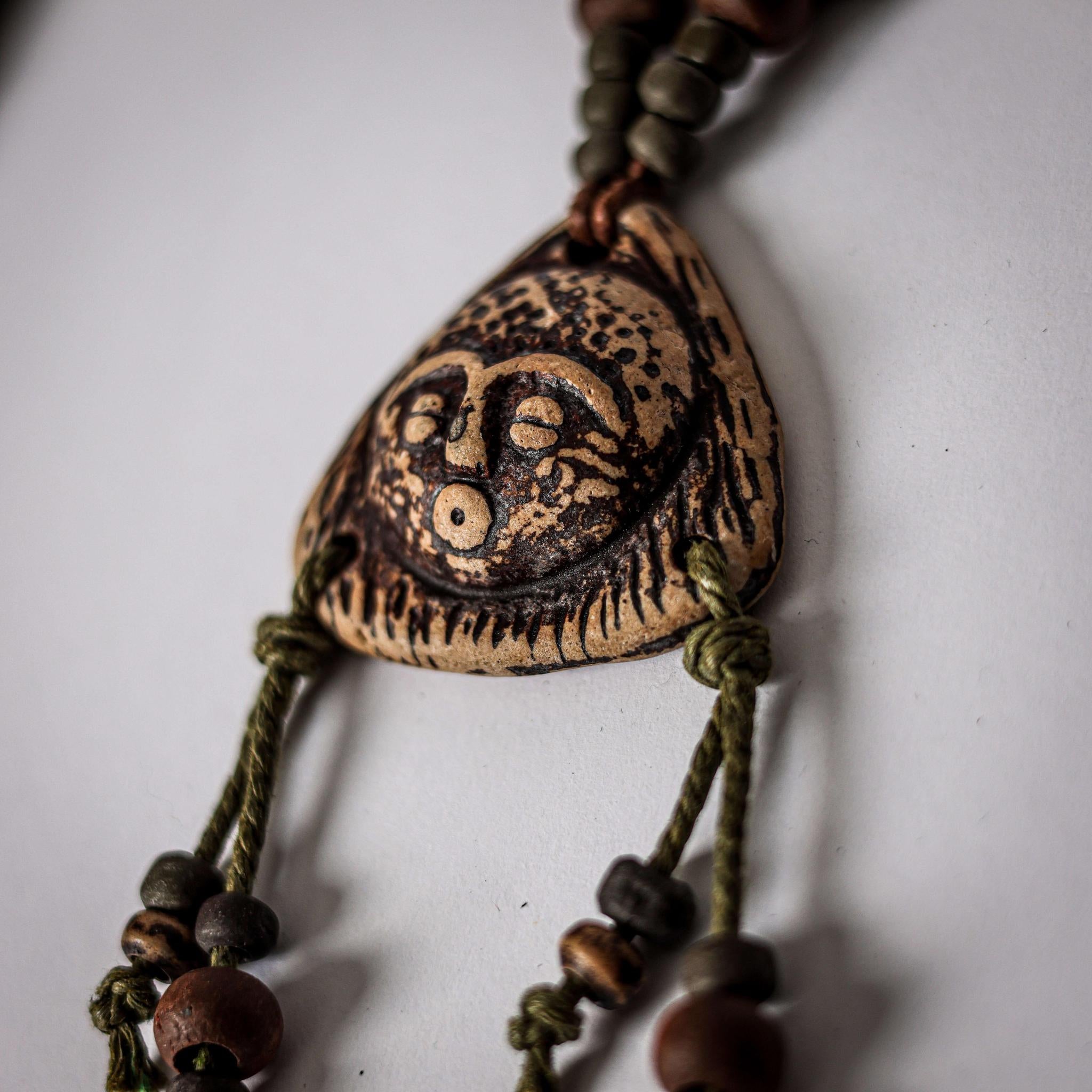 Unique Mask Pendant Necklace