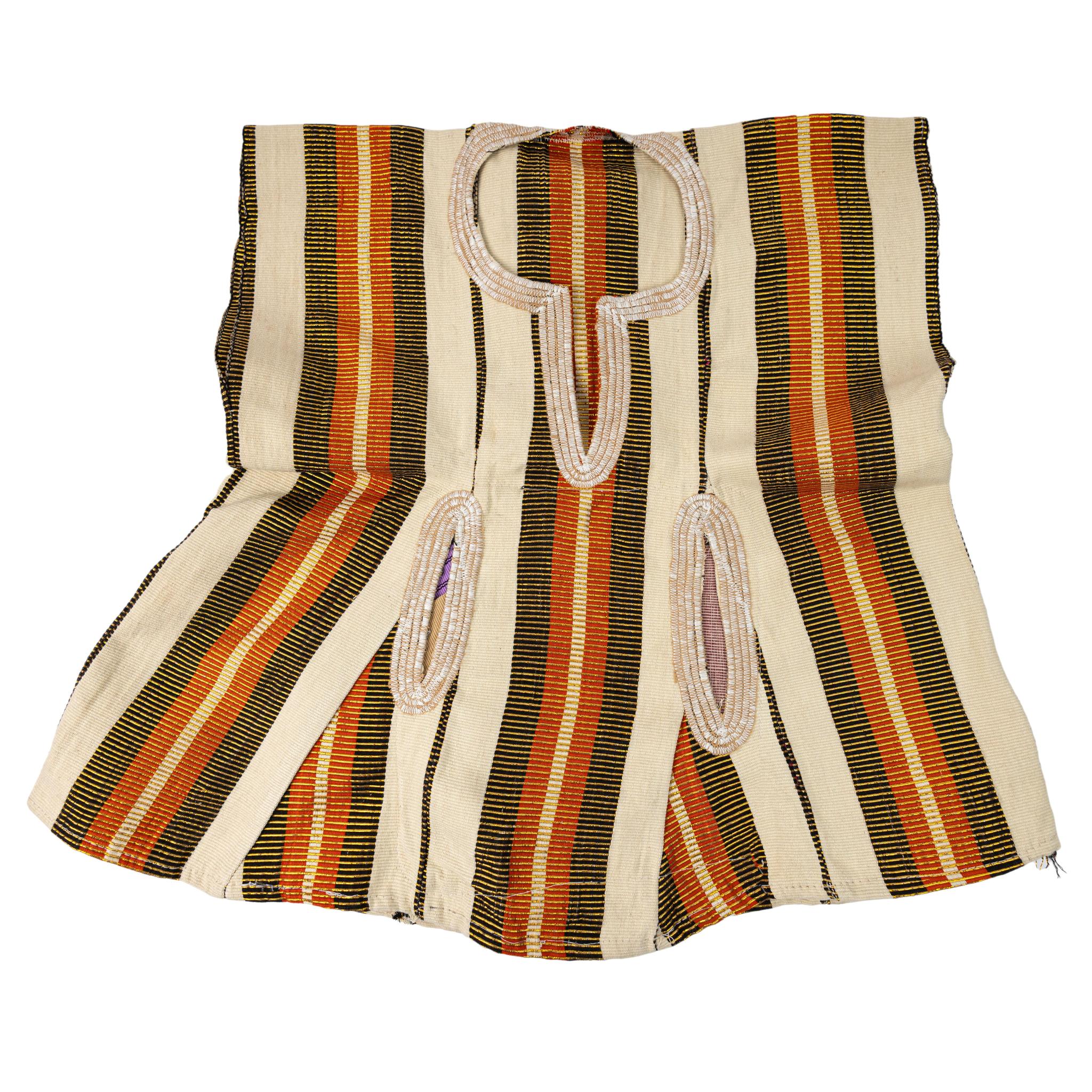 Boys Cream & Orange Aso-Oke Kids Set