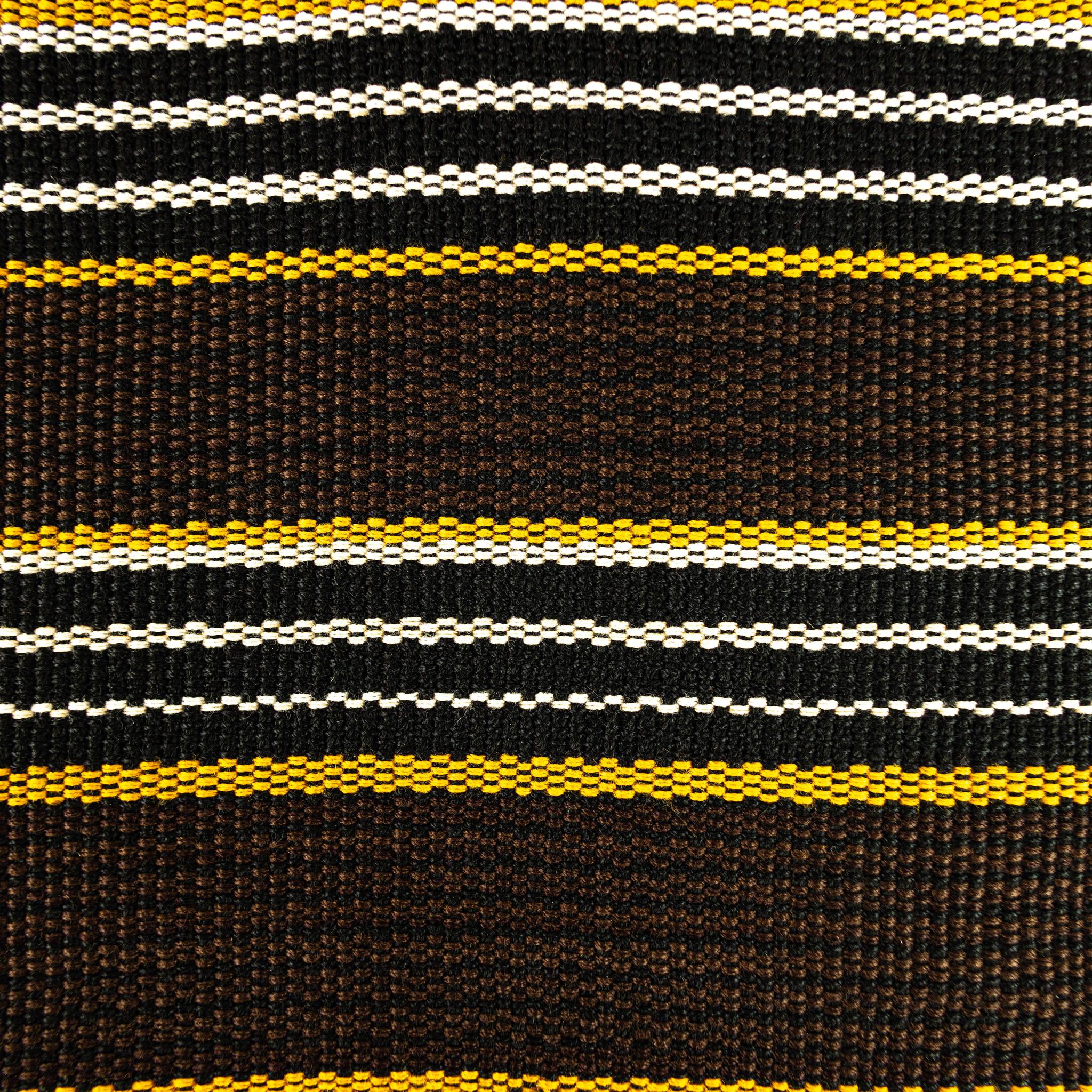 Aso Oke Gele - Headwear - Brown, Gold & White (Cotton)