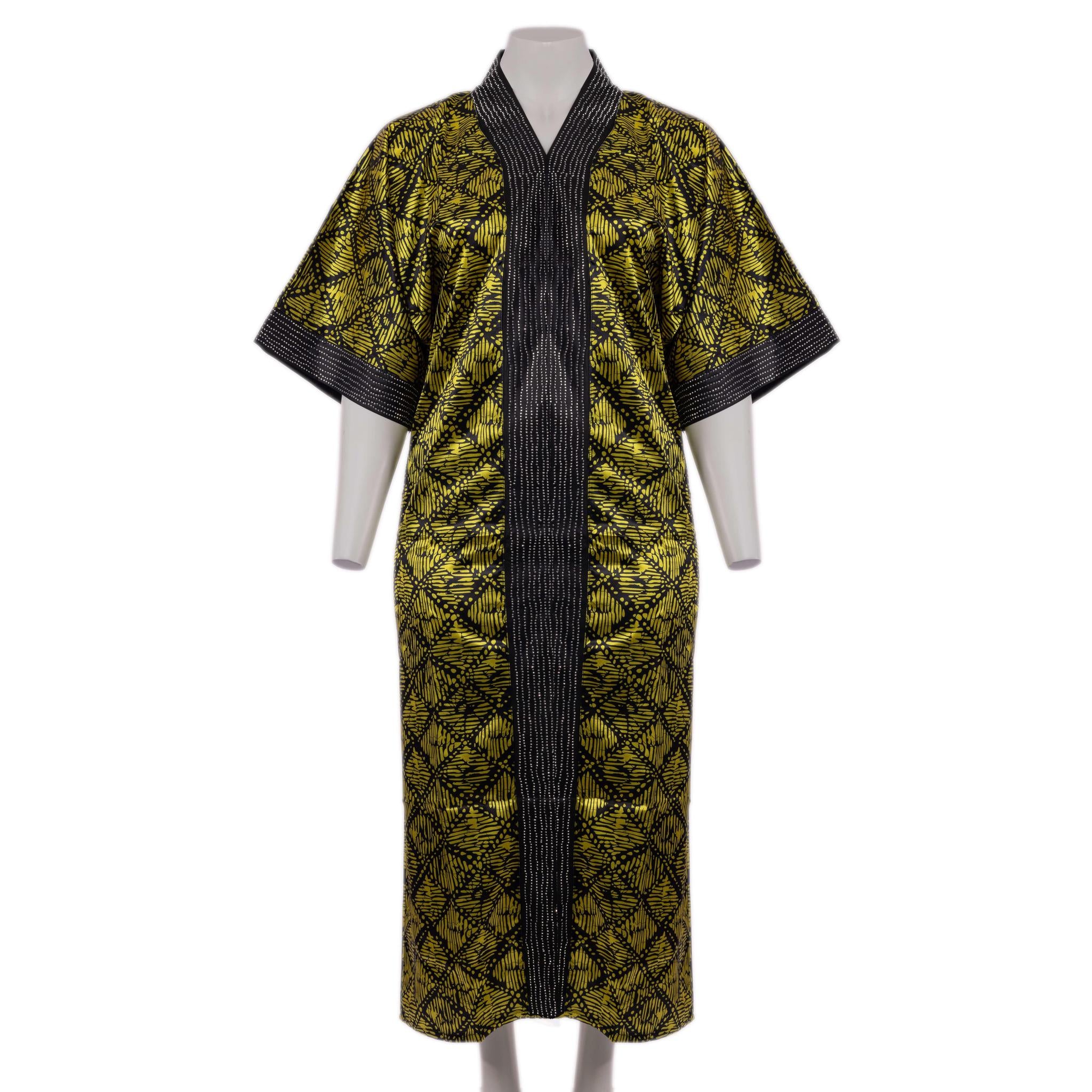 slim fit dress slacks Yellow Silk Bubu