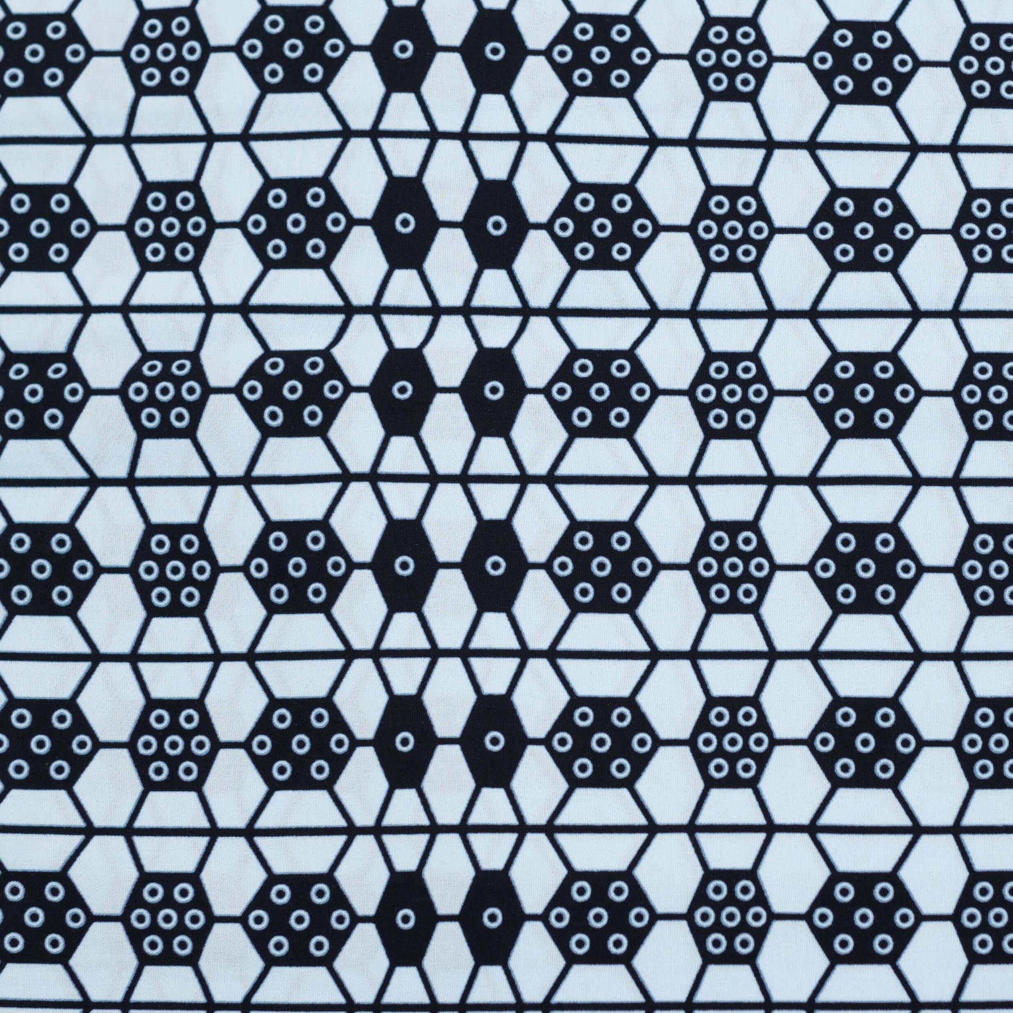 Blue & Black Wax Pint Fabric - 6 Yards