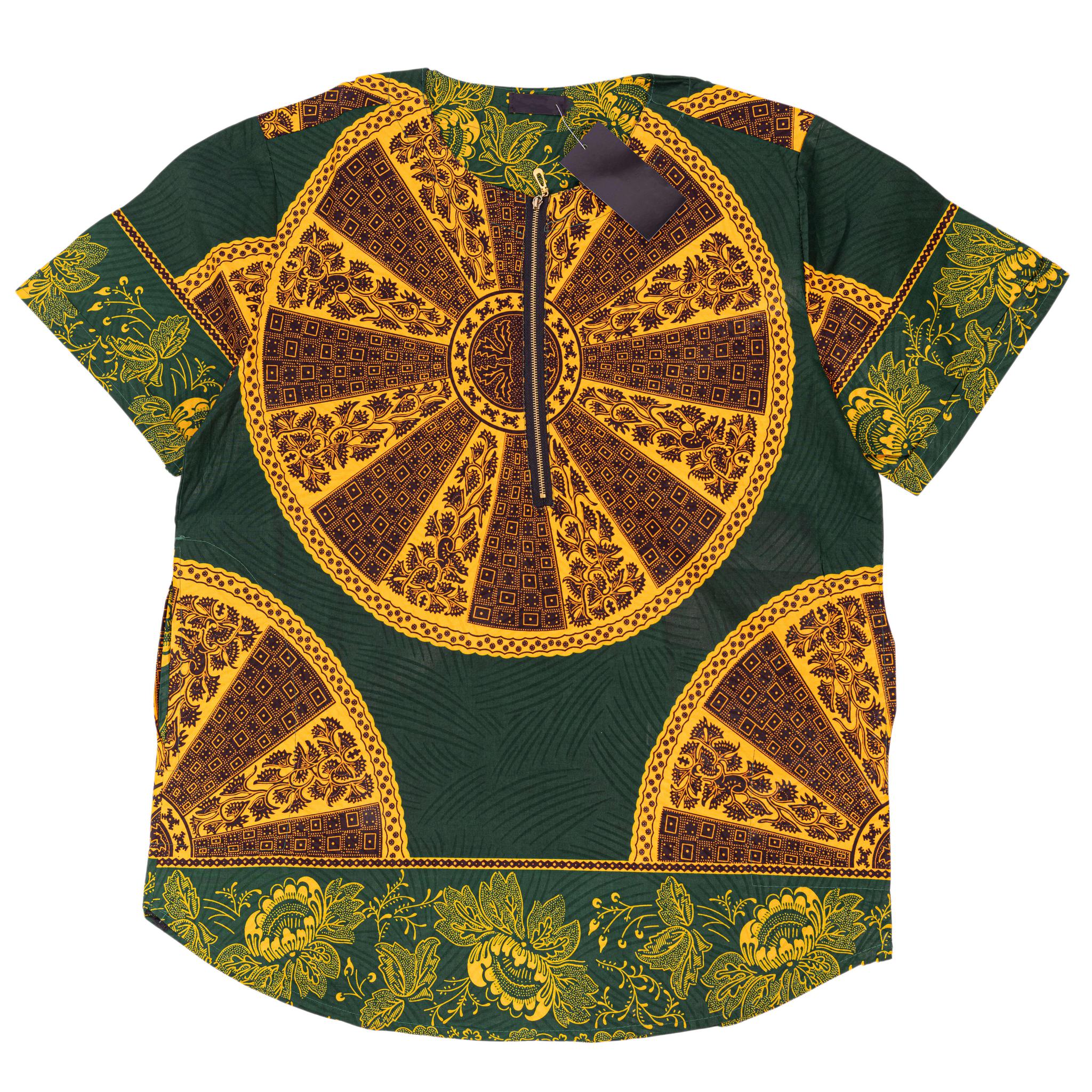 Green Dashiki Men's Top