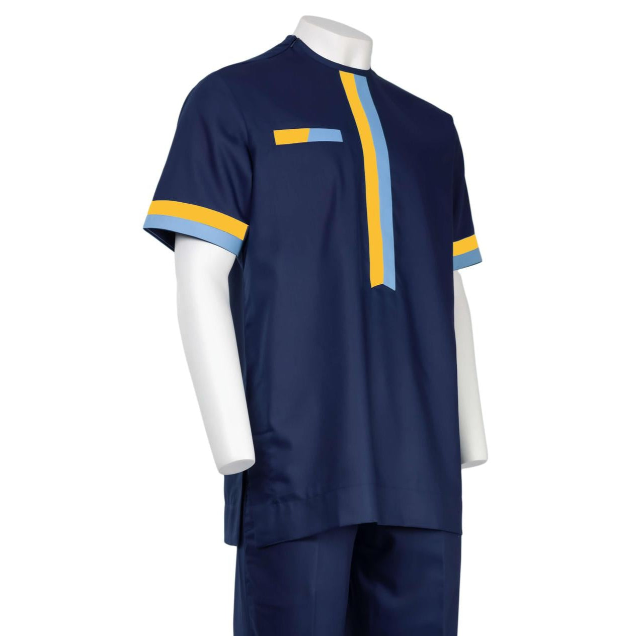 Blue Striped Pant Set