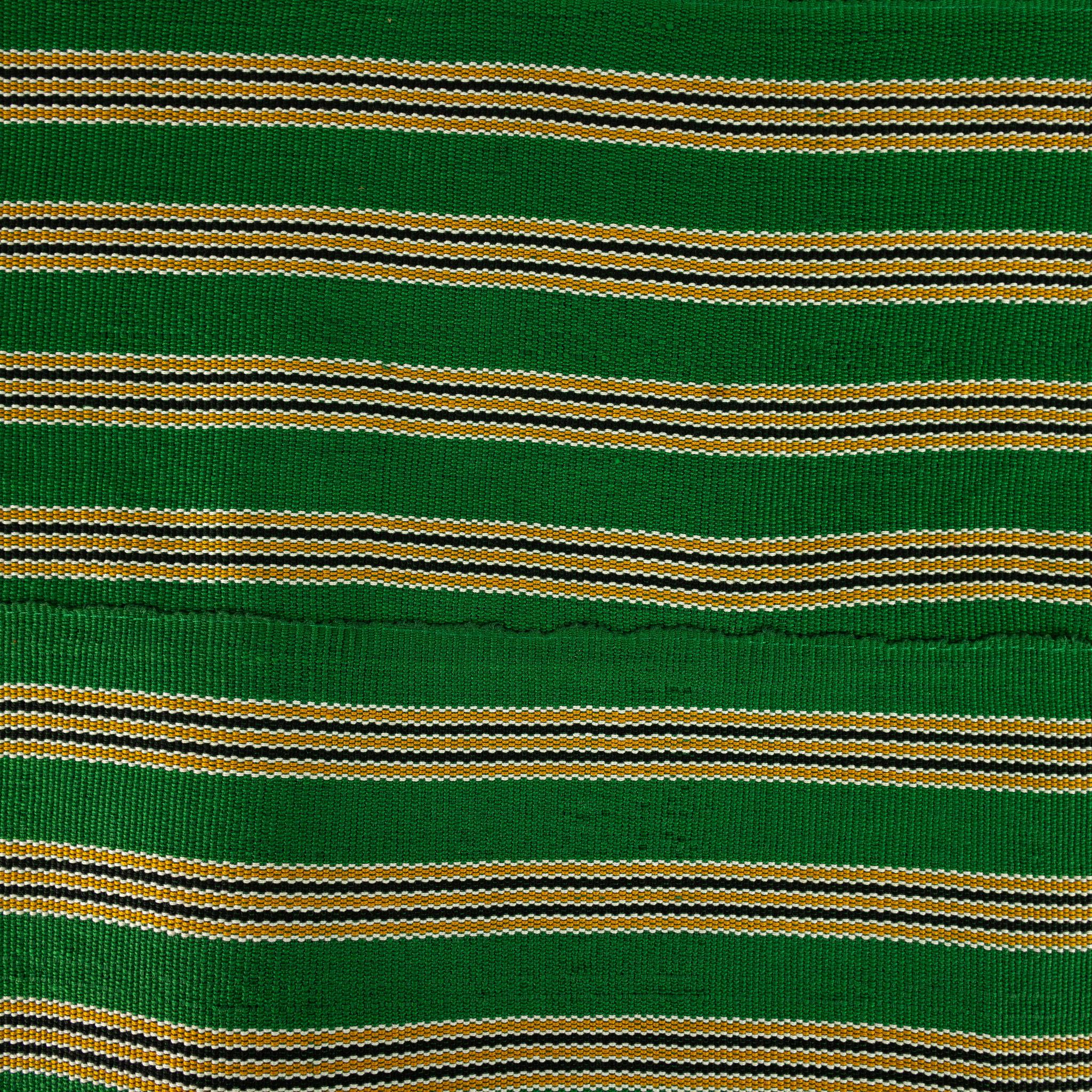 Aso Oke Gele - Headwrap - Green & Gold (Cotton)