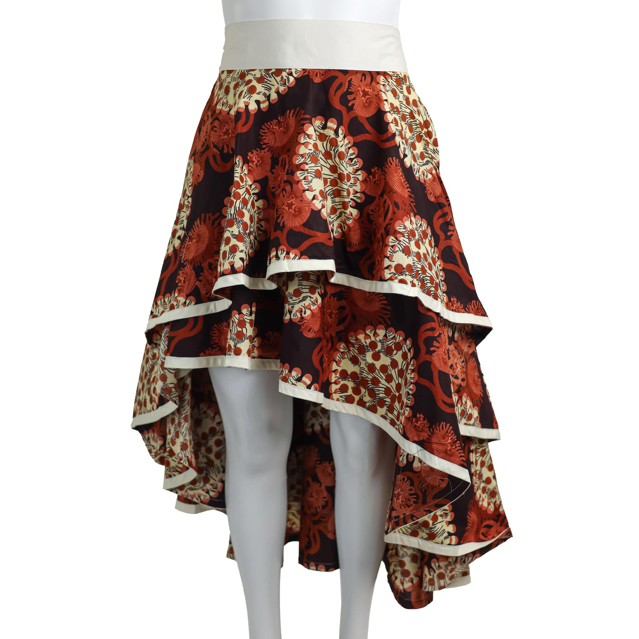 Layered Ankara Skirt with Belt