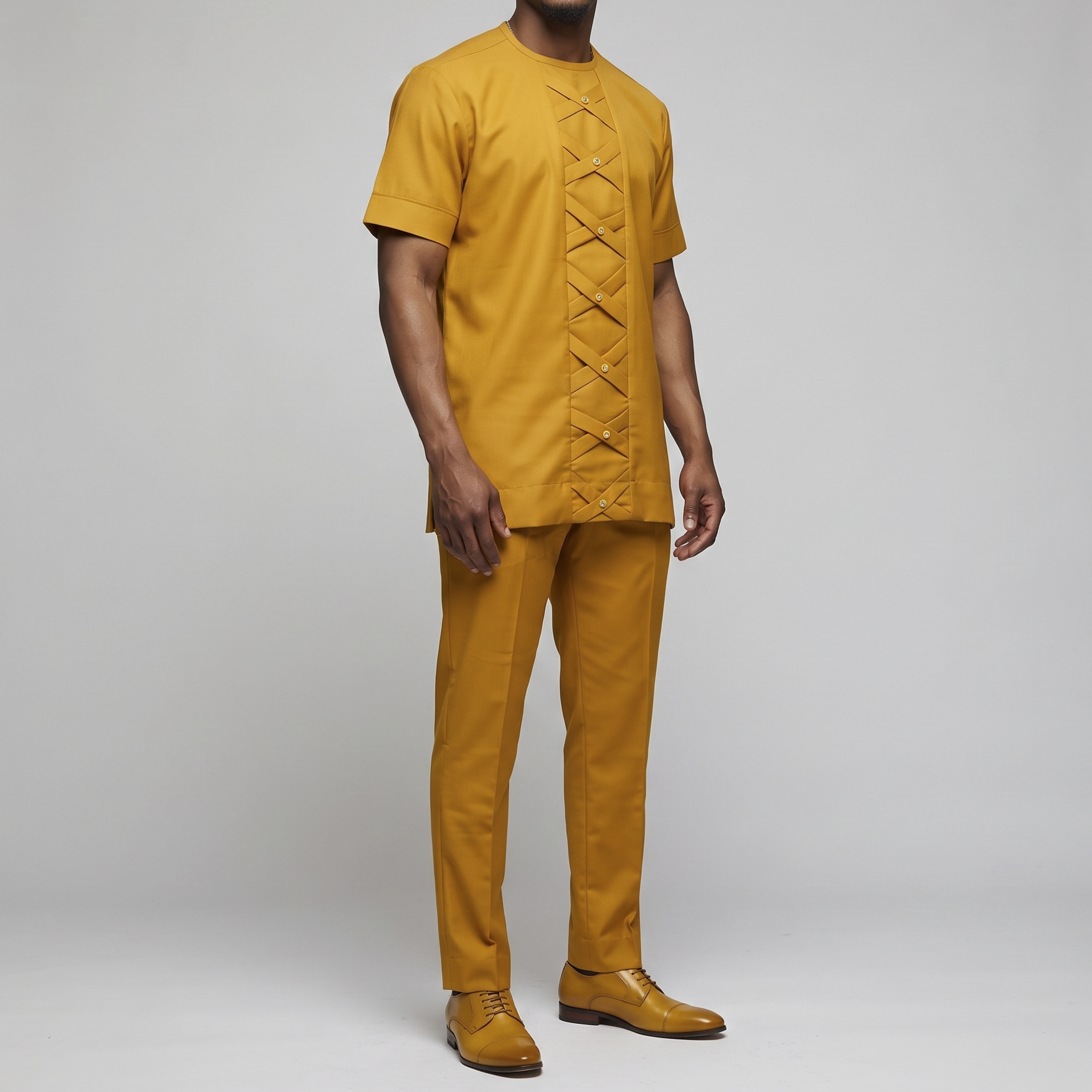 Golden Yellow Interwoven Design Set