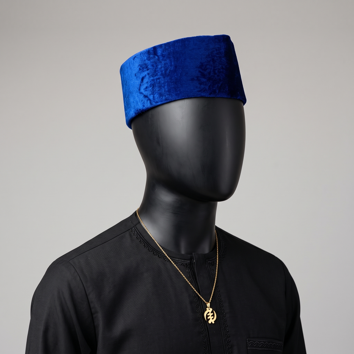 Blue Velvet Traditional Nigerian Cap