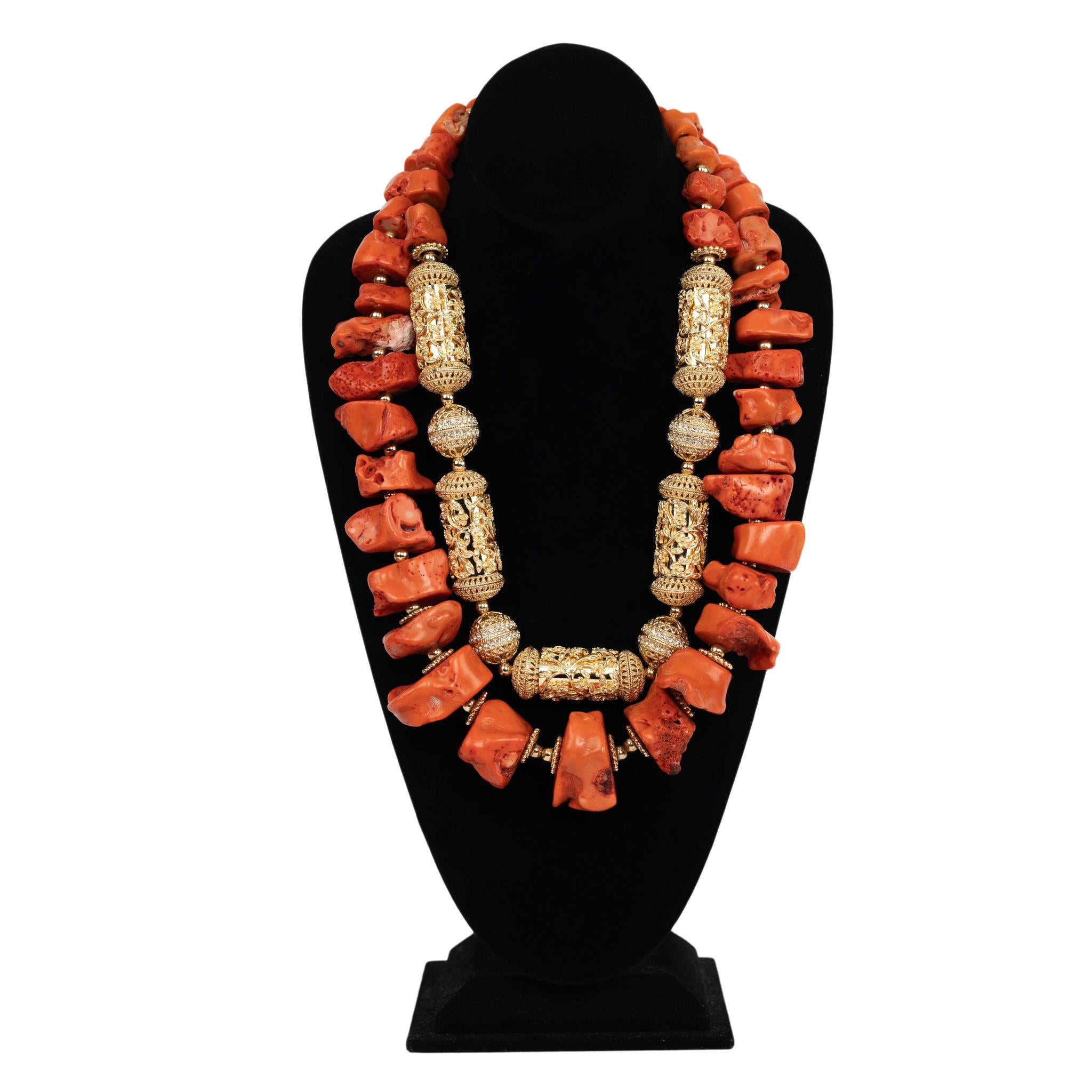 Original Coral Jewelry Two Step Choker Set