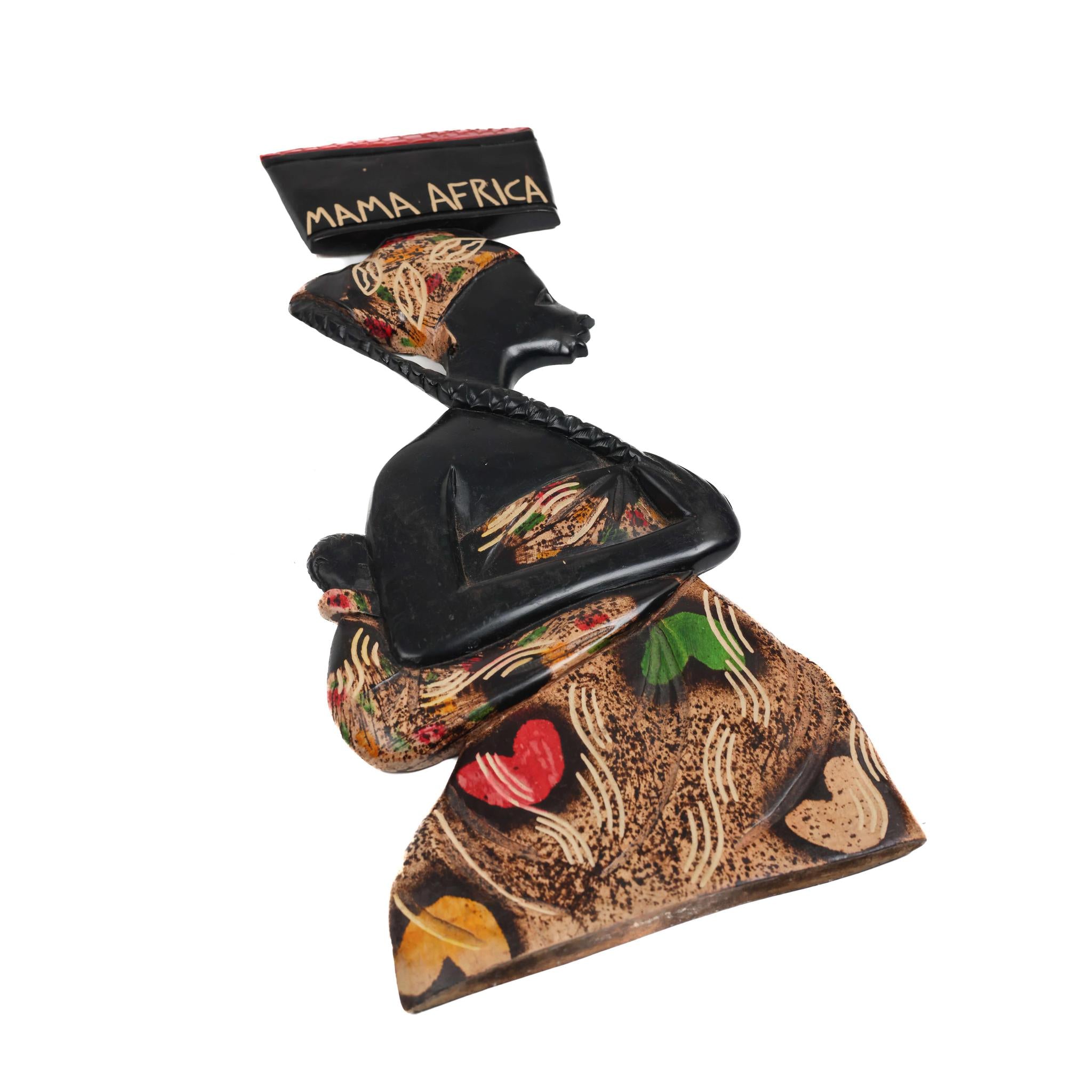 Hand-Carved Mama Africa Wall Sculpture - Large