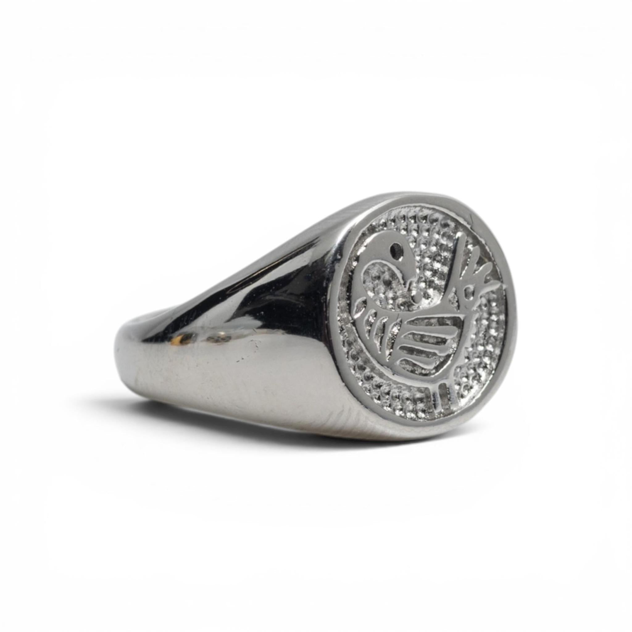 Silver Sankofa Bird Ring