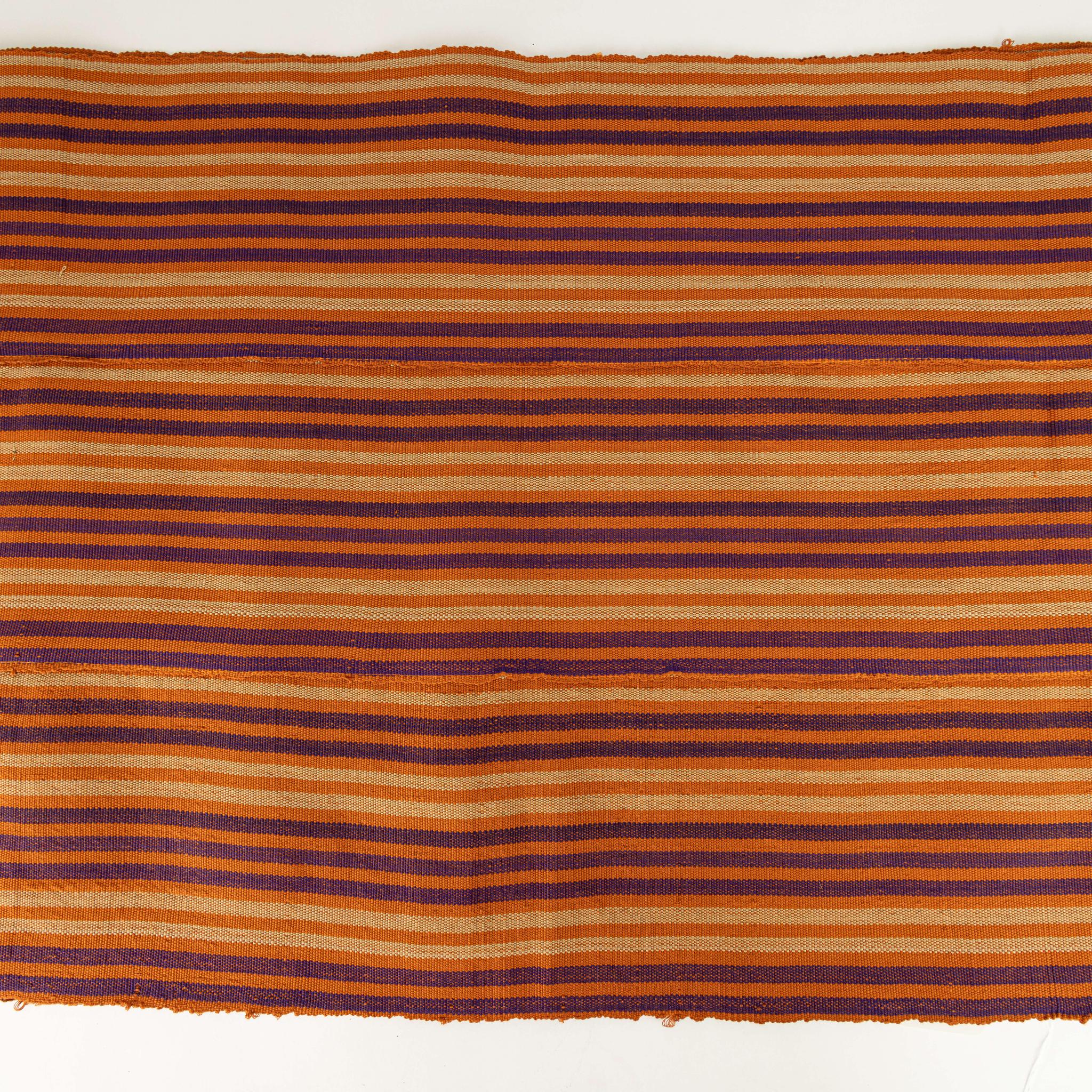 Aso Oke Gele - Headwrap - Orange, Purple & Gold (Cotton)