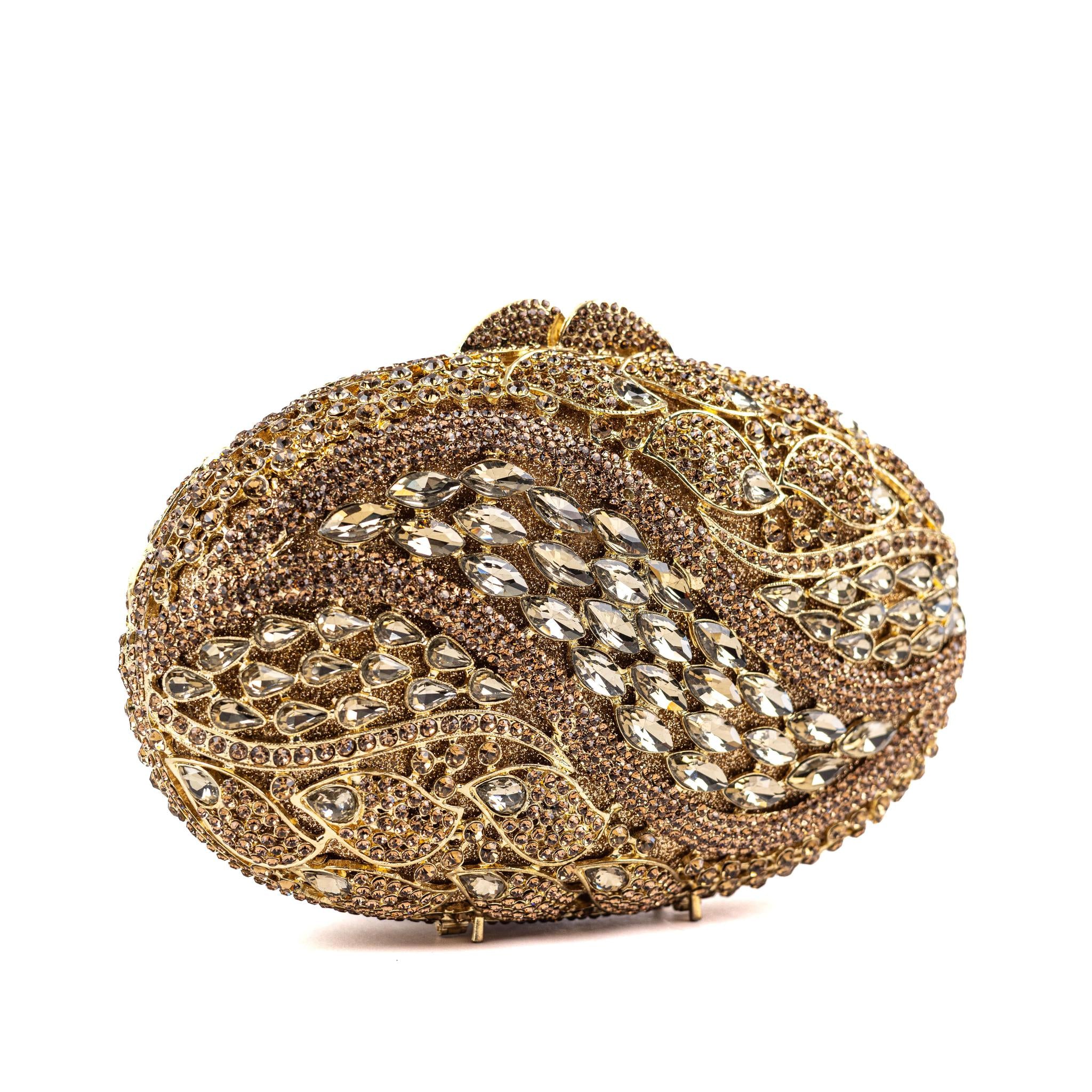 Gold Oval Clutch Purse