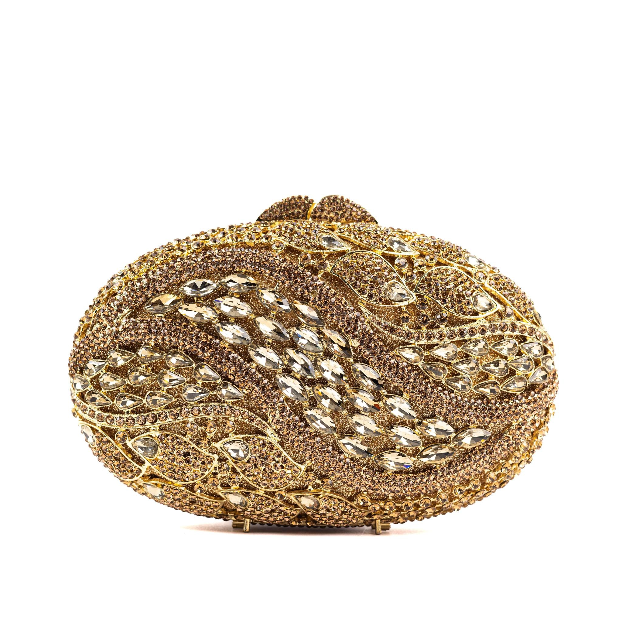 Gold Oval Clutch Purse
