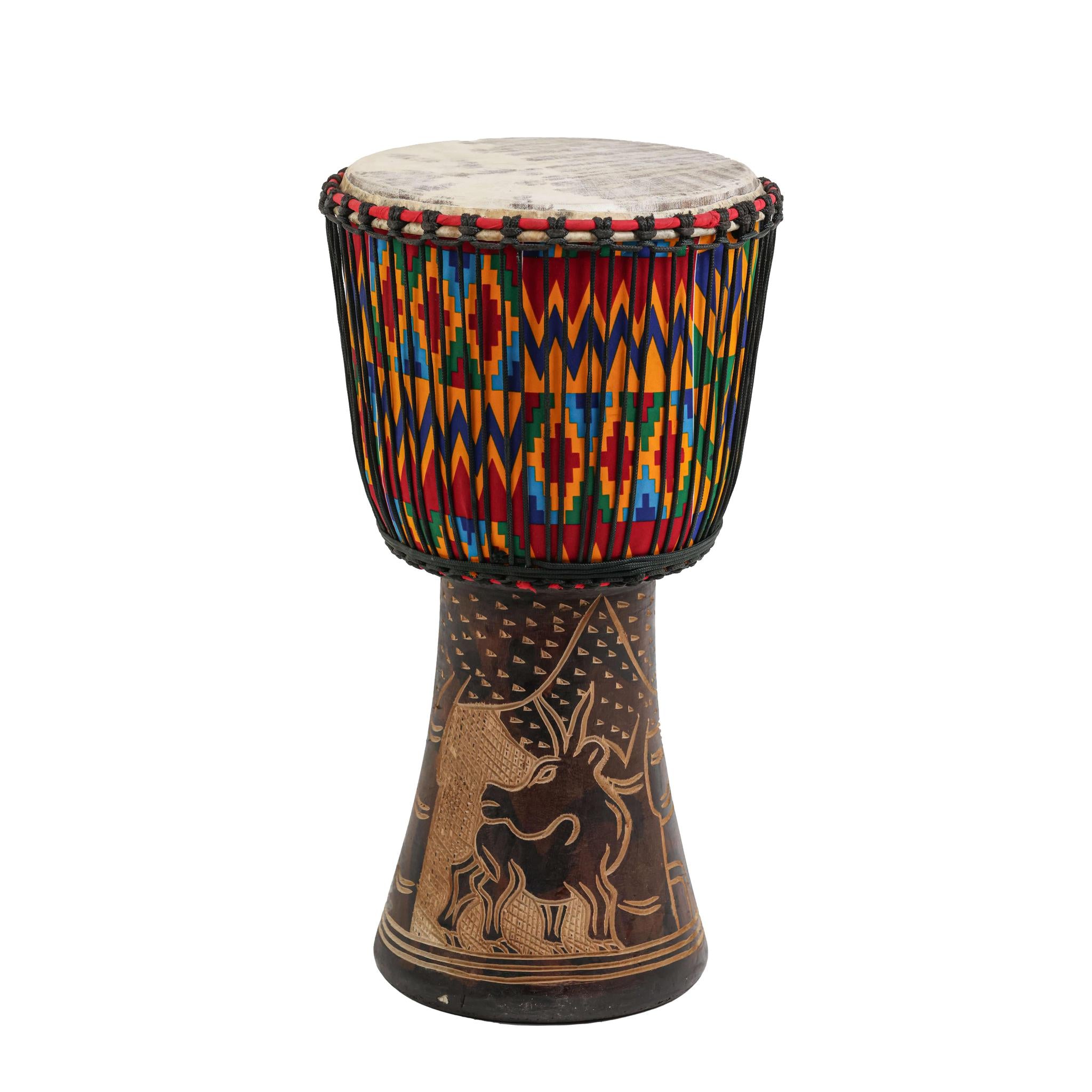 Kente Djembe Drum - Large
