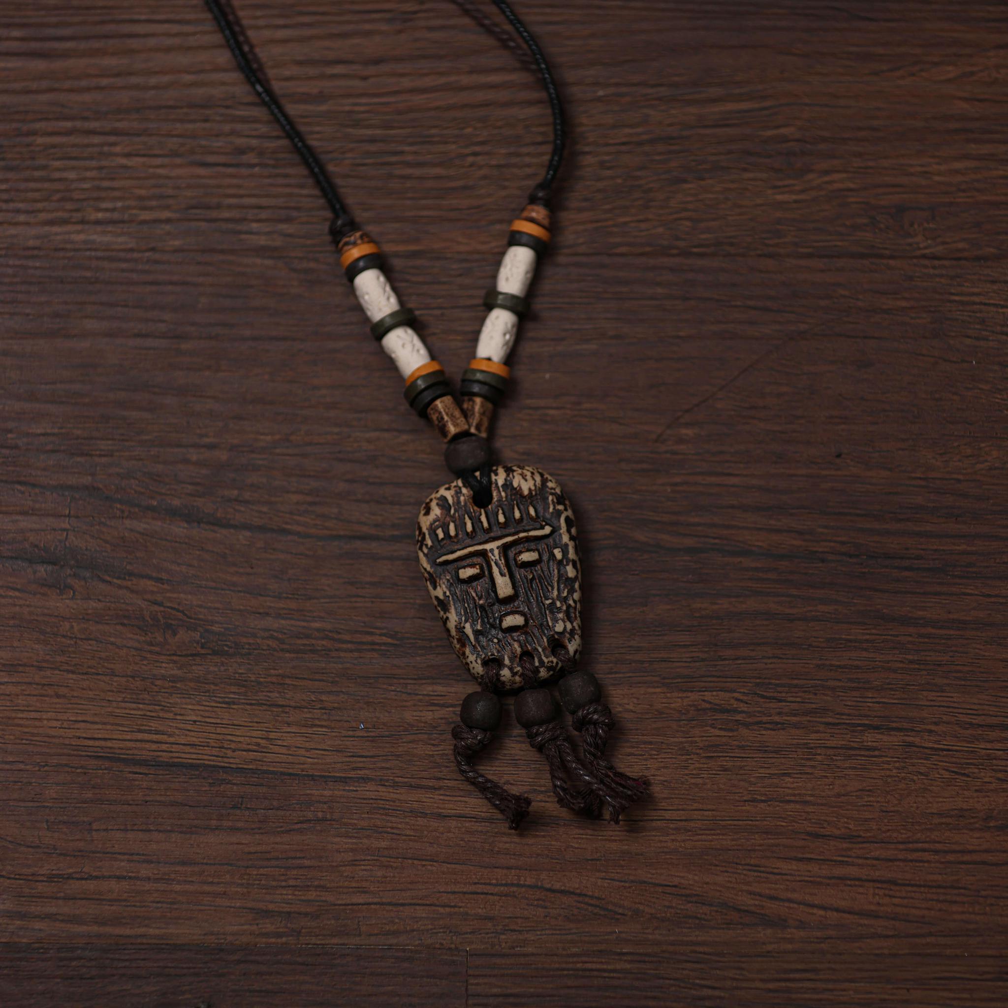 Unique Mask Pendant Necklace