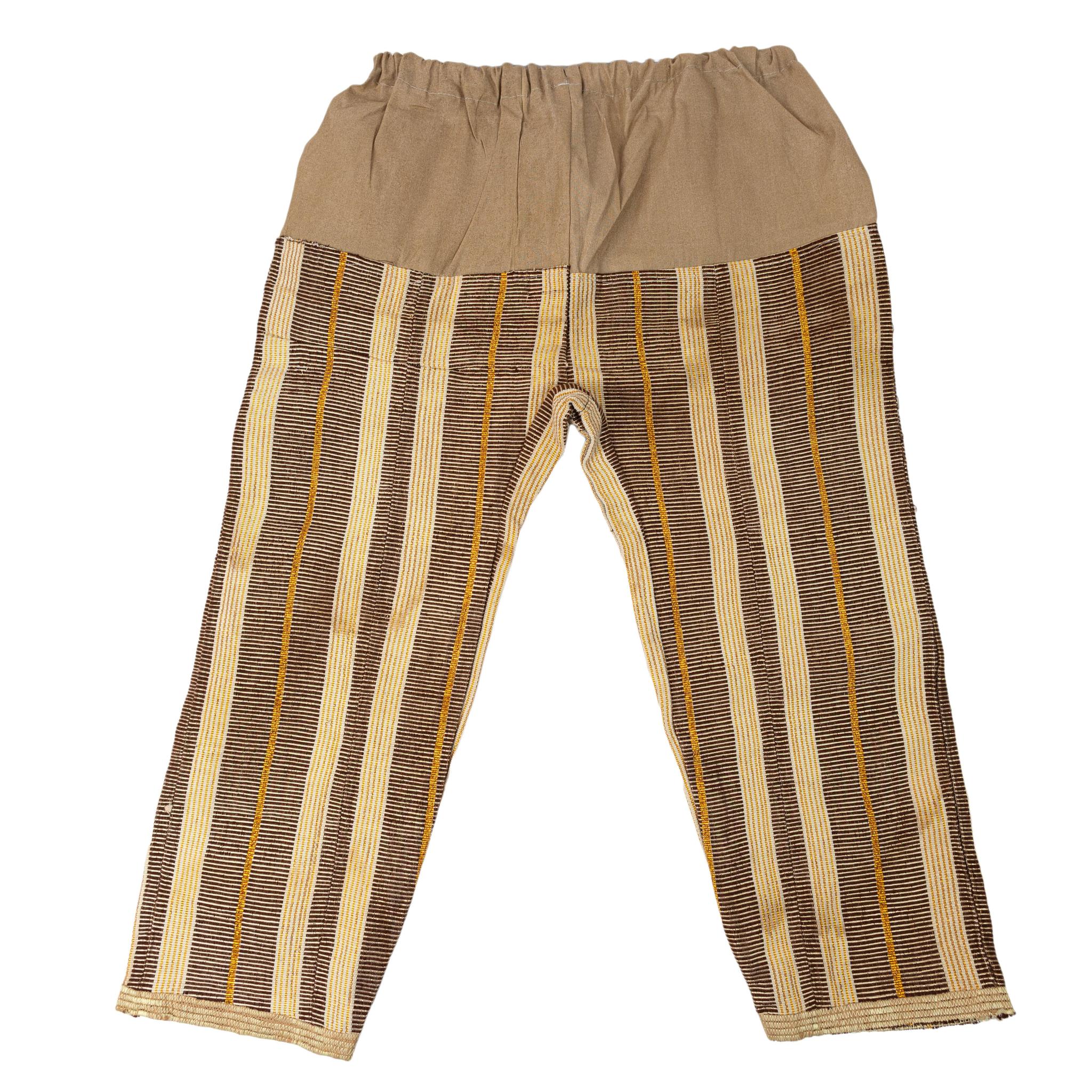 Brown & Gold Aso-Oke Kids Set