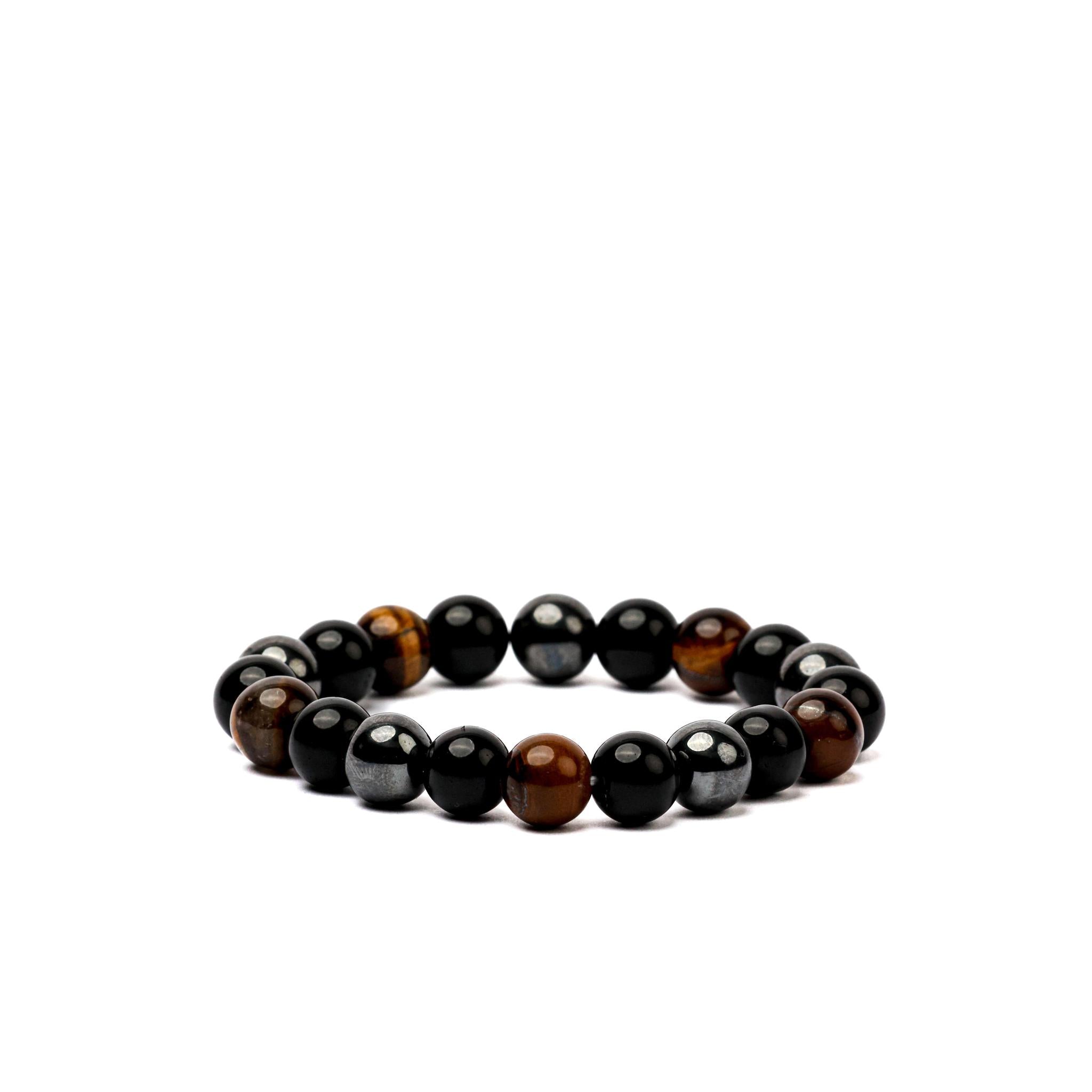 Tiger Eye Stone Bracelet with Golden Luster - M