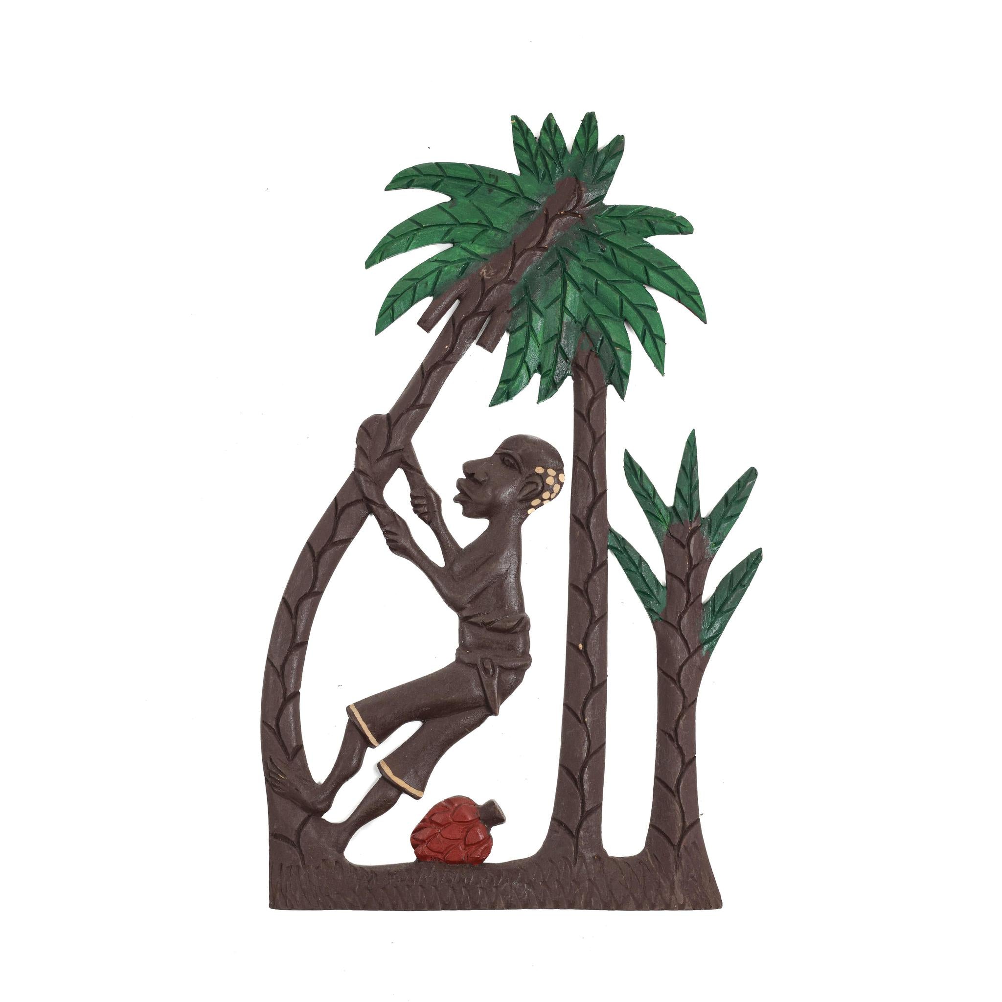 Hand-Carved African Tree Climber