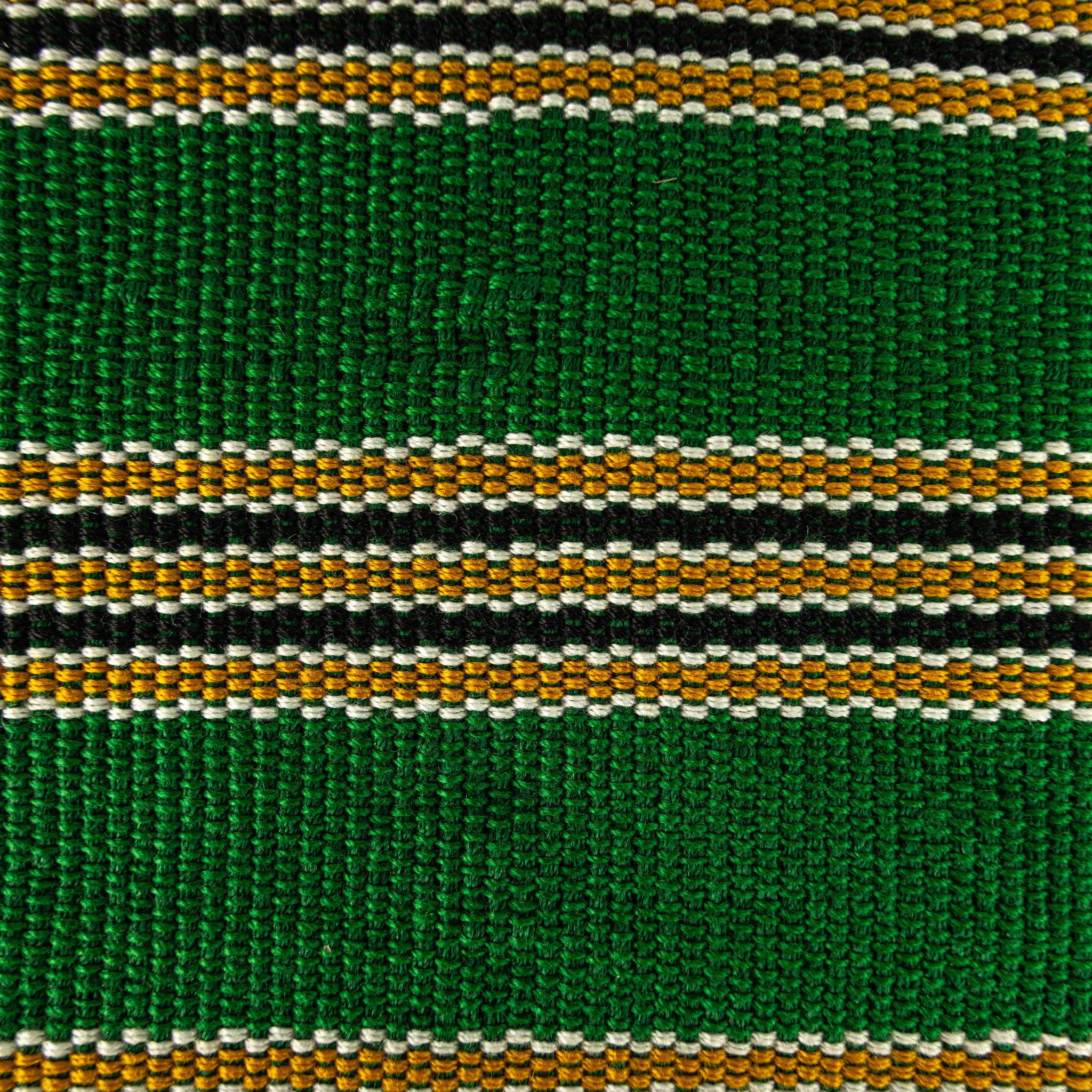 Aso Oke Gele - Headwrap - Green & Gold (Cotton)