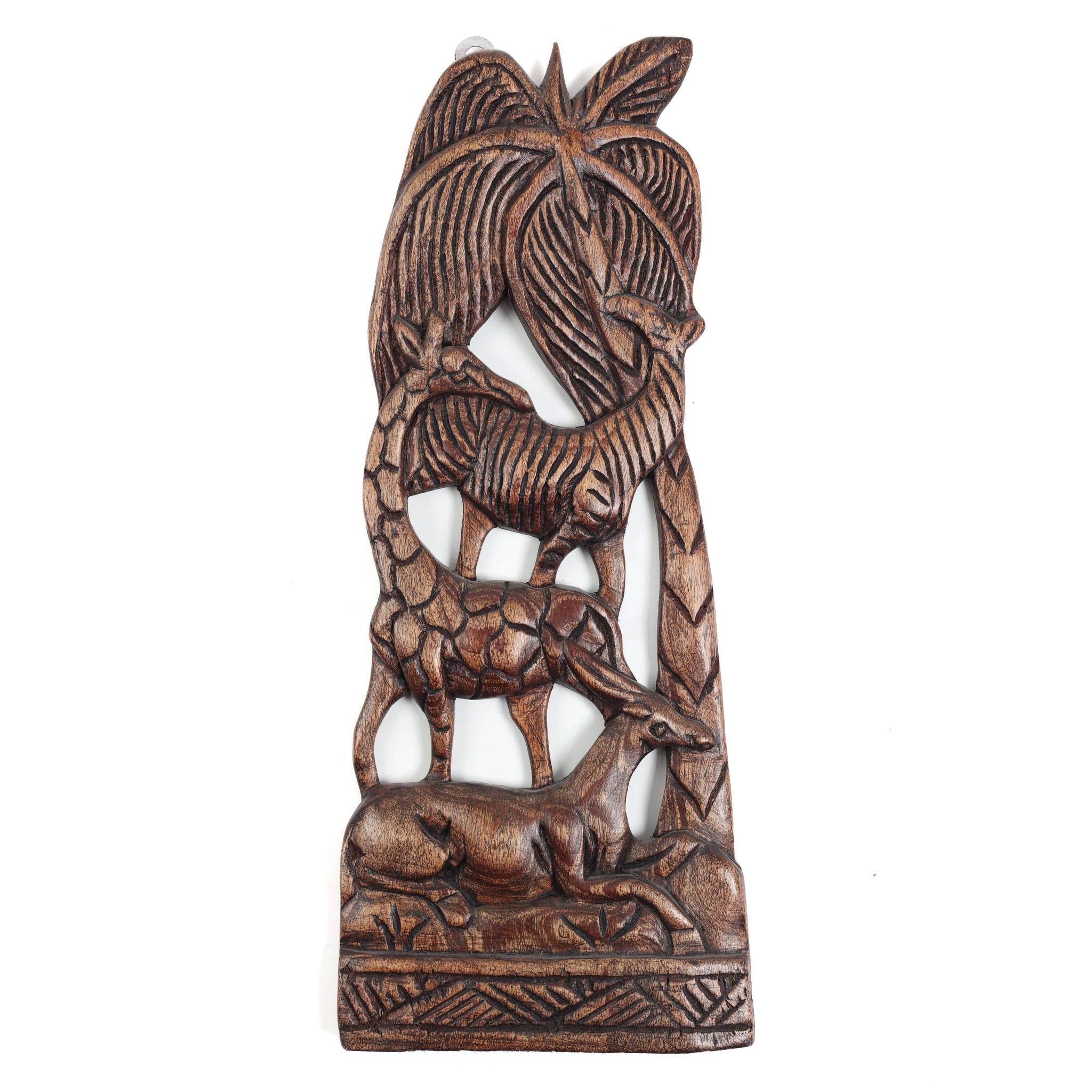 Safari Woodcarving Panel
