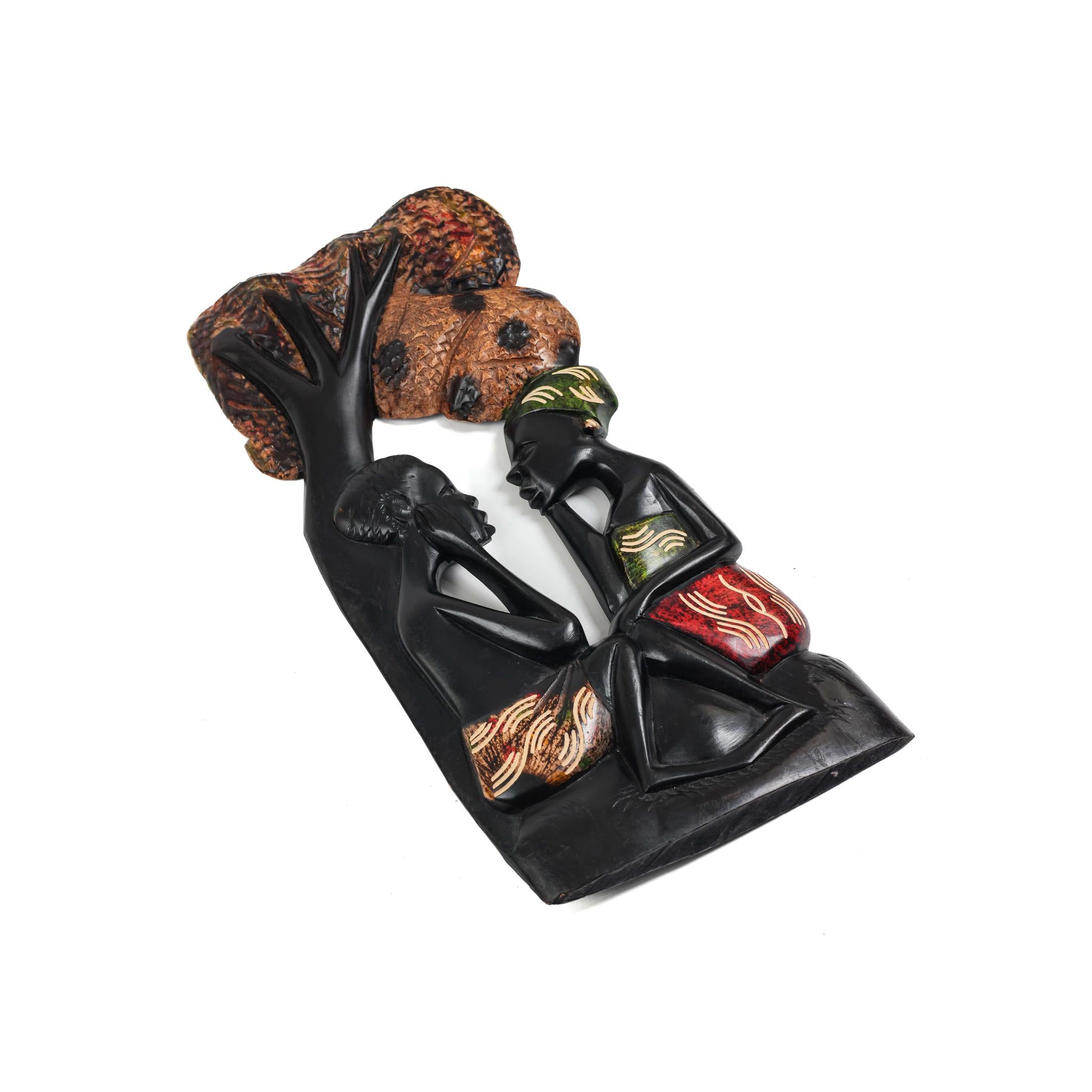 Hand-Carved Wall Art - African Couple