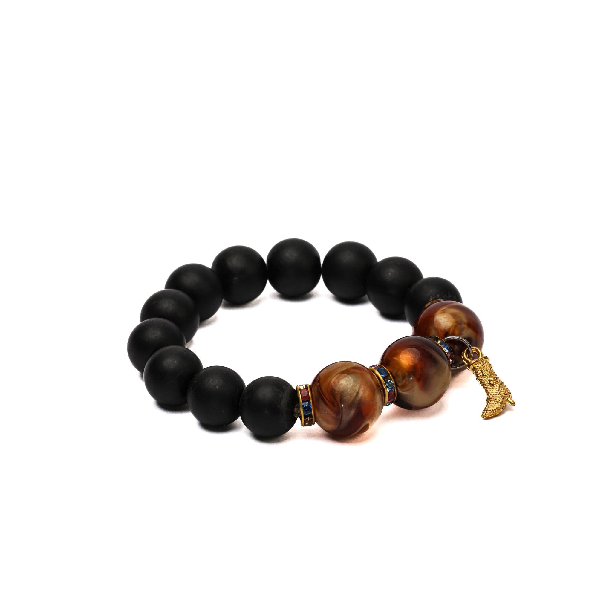 Brown Recycled Ghanaian Bead Bracelet