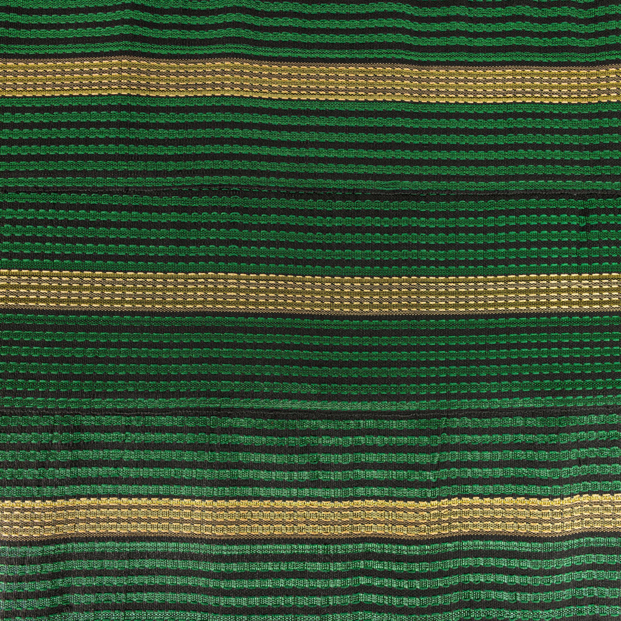 Aso Oke Gele - Headwrap - Green & Gold (Cotton)