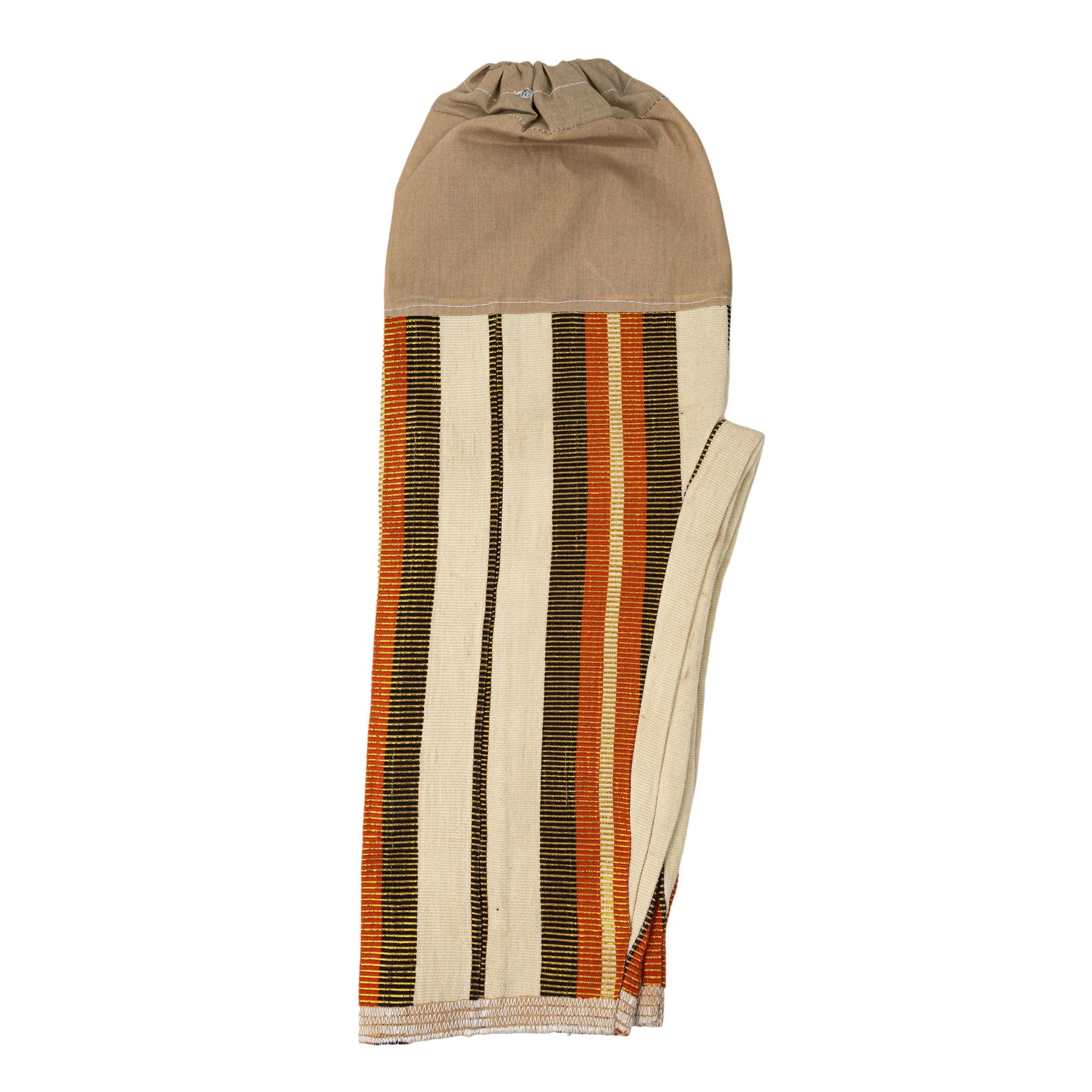 Boys Cream & Orange Aso-Oke Kids Set