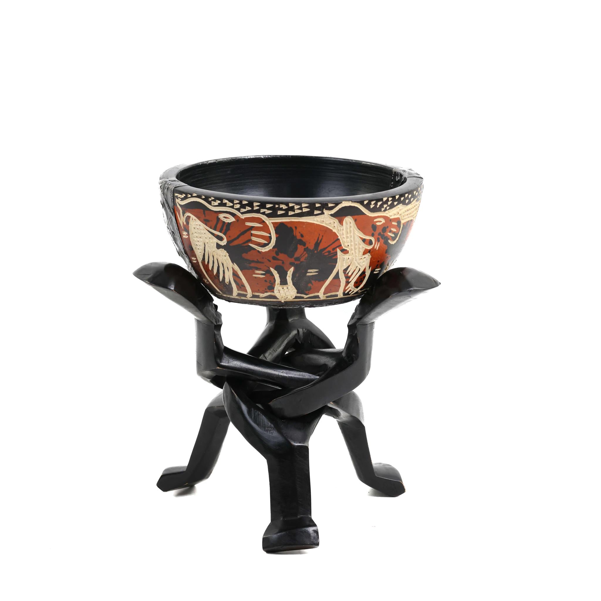 Orange Elephant Carved Unity Bowl