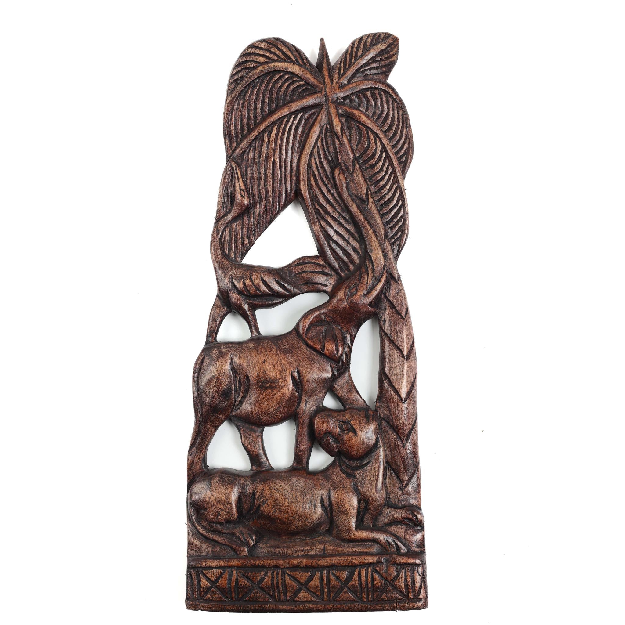 Safari Woodcarving Panel