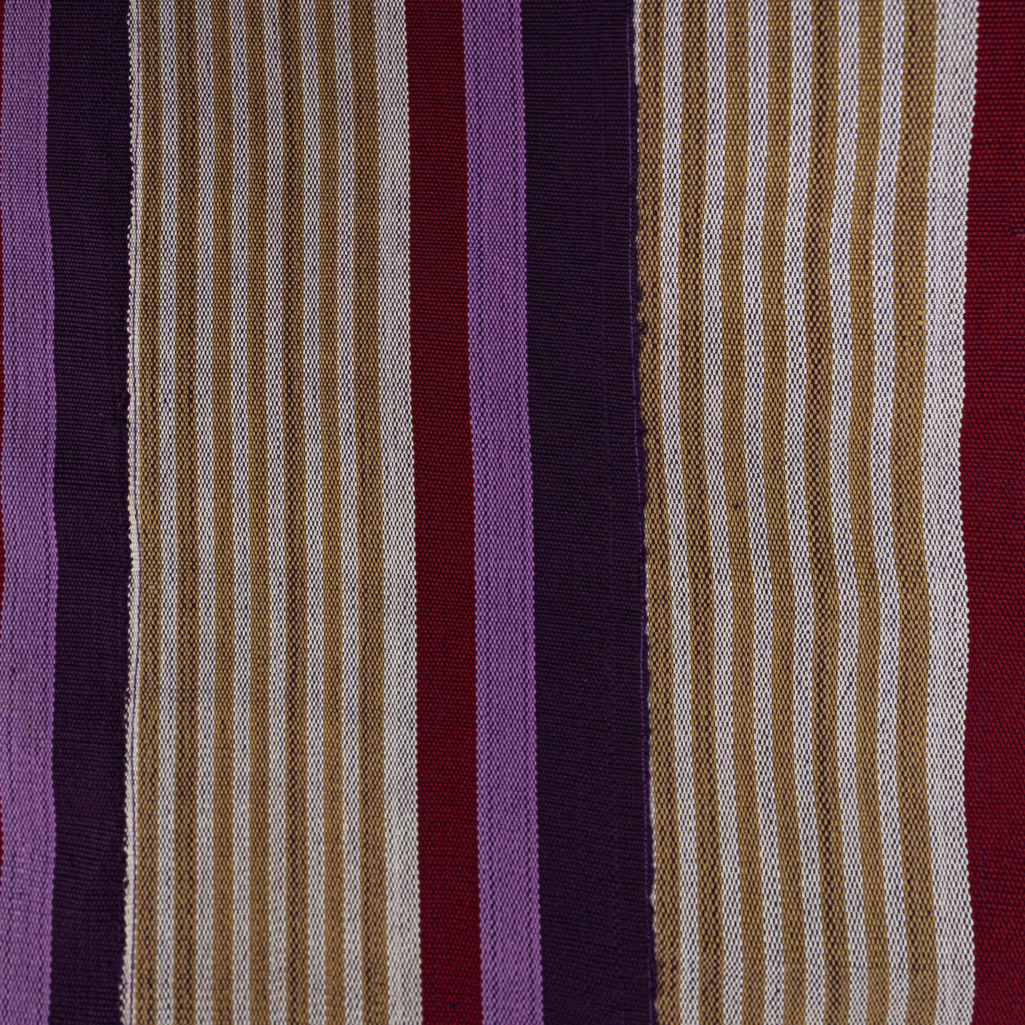 Aso Oke - Gele - Headwrap Gold Purple Wine (Cotton)