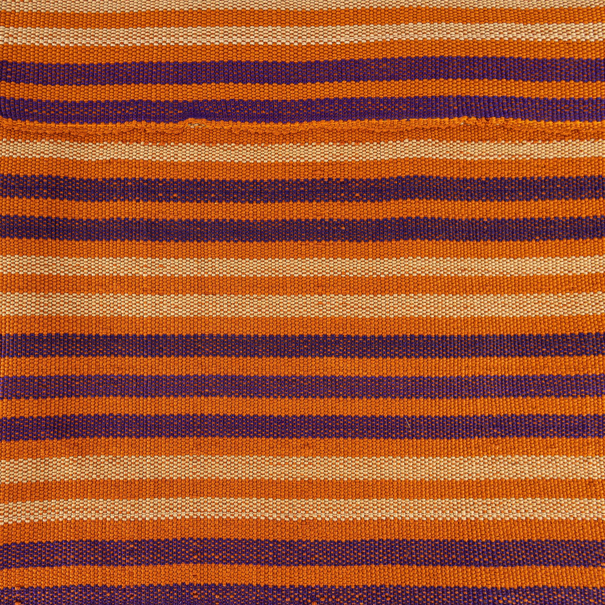 Aso Oke Gele - Headwrap - Orange, Purple & Gold (Cotton)