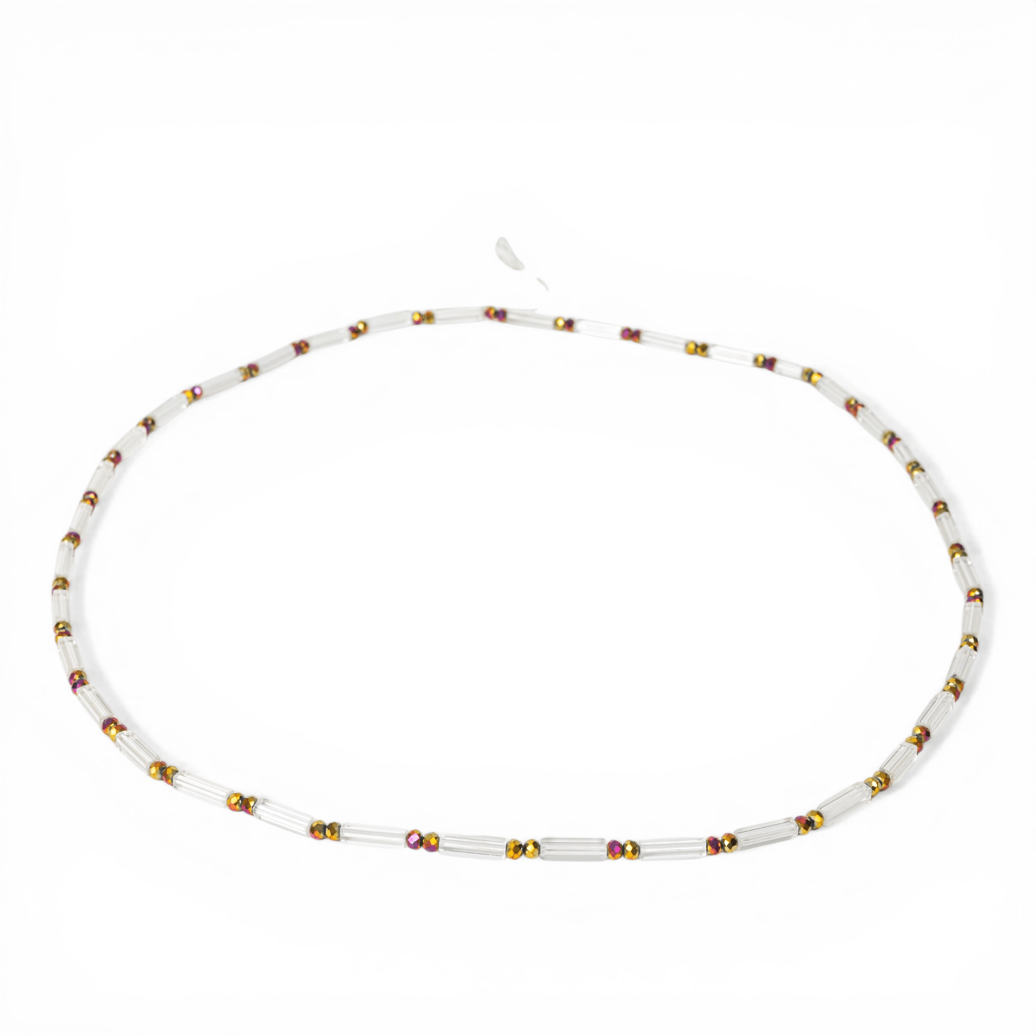 Gilded Iridescent Crystal Tie-On Waist Beads