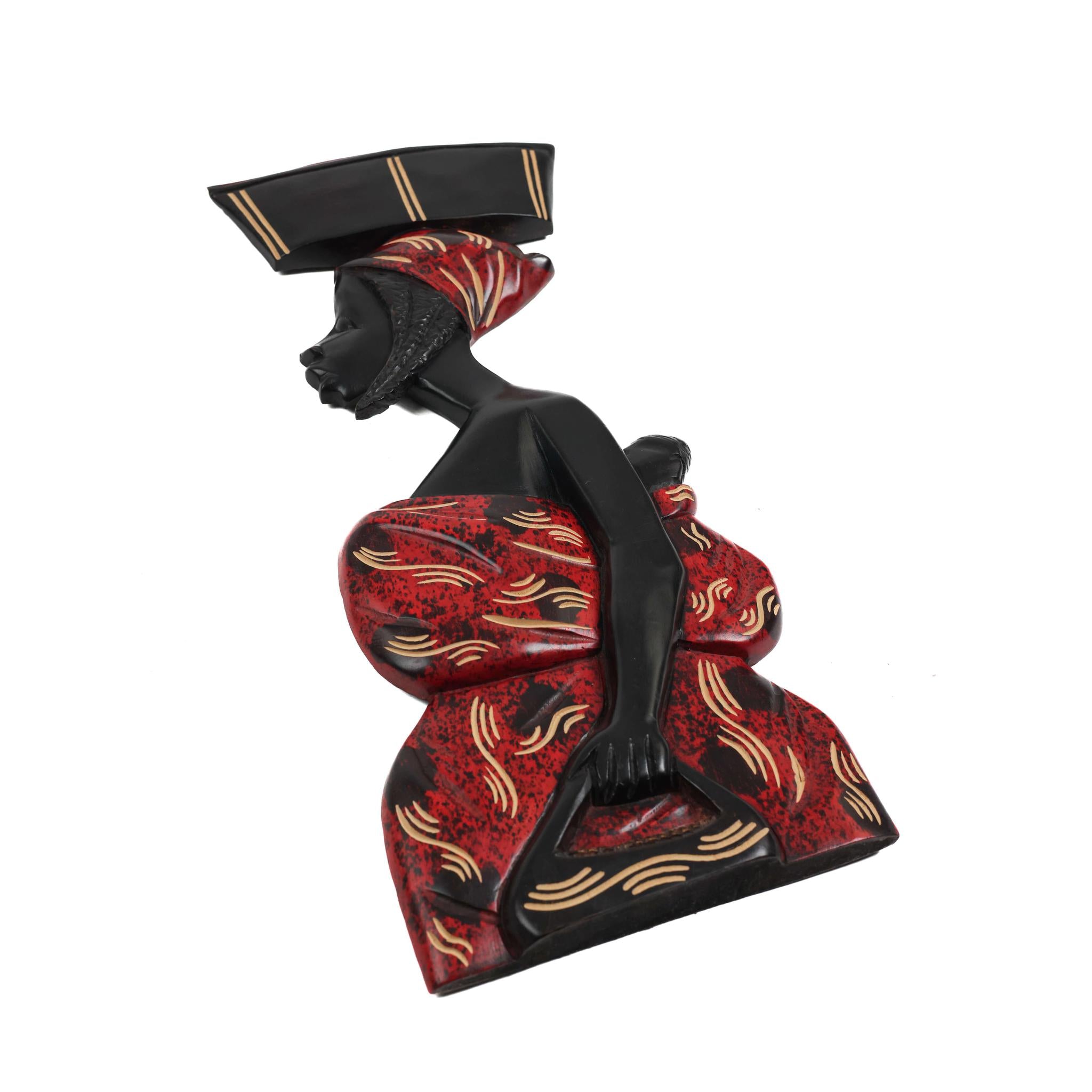 Hand-Carved Mama Africa Wall Sculpture - Large