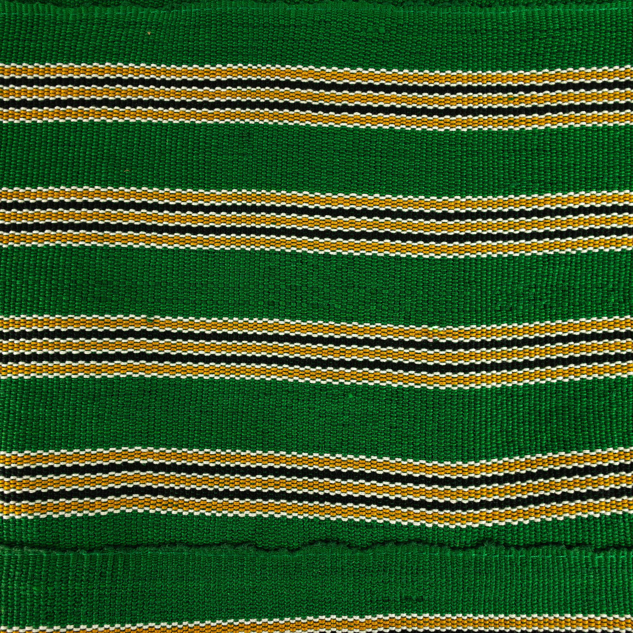 Aso Oke Gele - Headwrap - Green & Gold (Cotton)