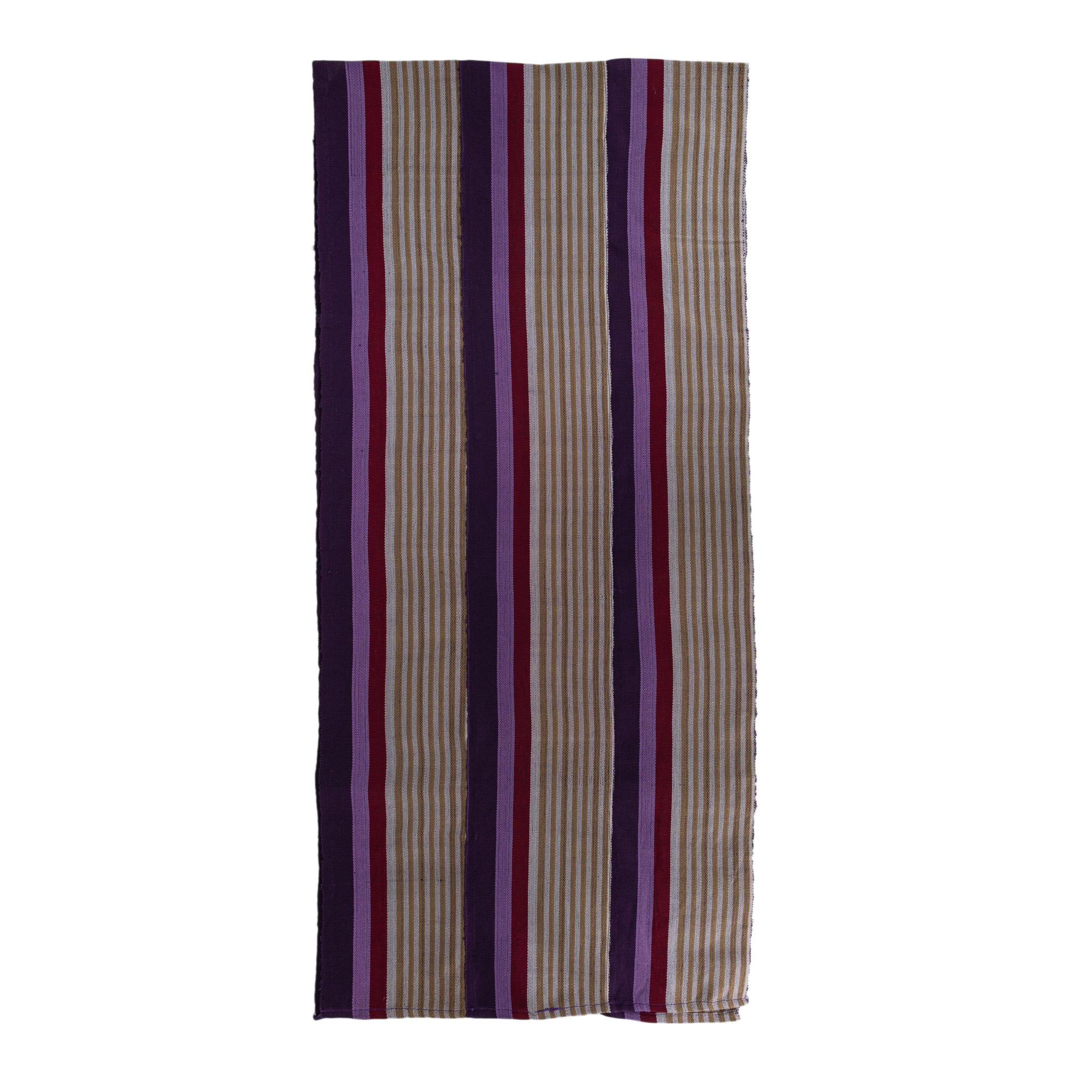 Aso Oke - Gele - Headwrap Gold Purple Wine (Cotton)