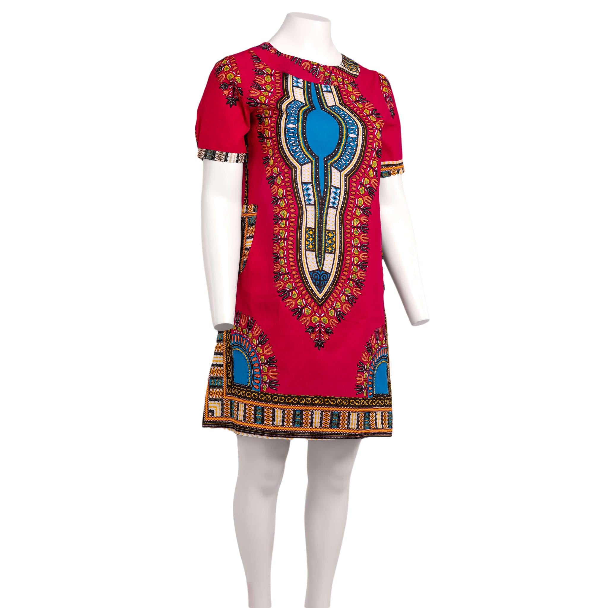 dashiki bodycon dress Bintarealwax African Women's Bodycon Dress Outfit Puff Hip-covering Long Ankara Dresses Dashiki Wax Print Clothing for Lady Wy10374, Size: Medium