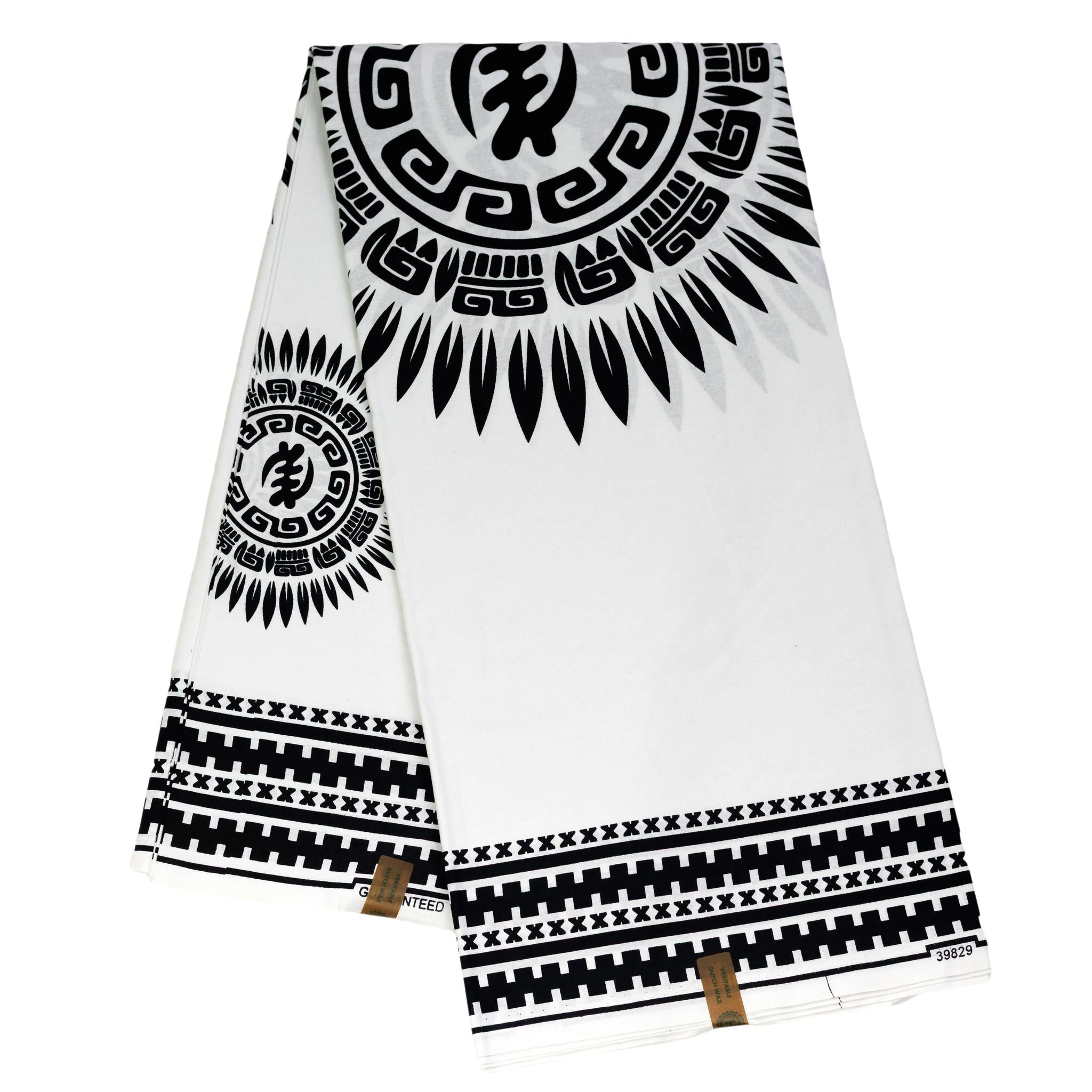 Gye Nyame Ankara Wax Print Fabric - 6 Yards