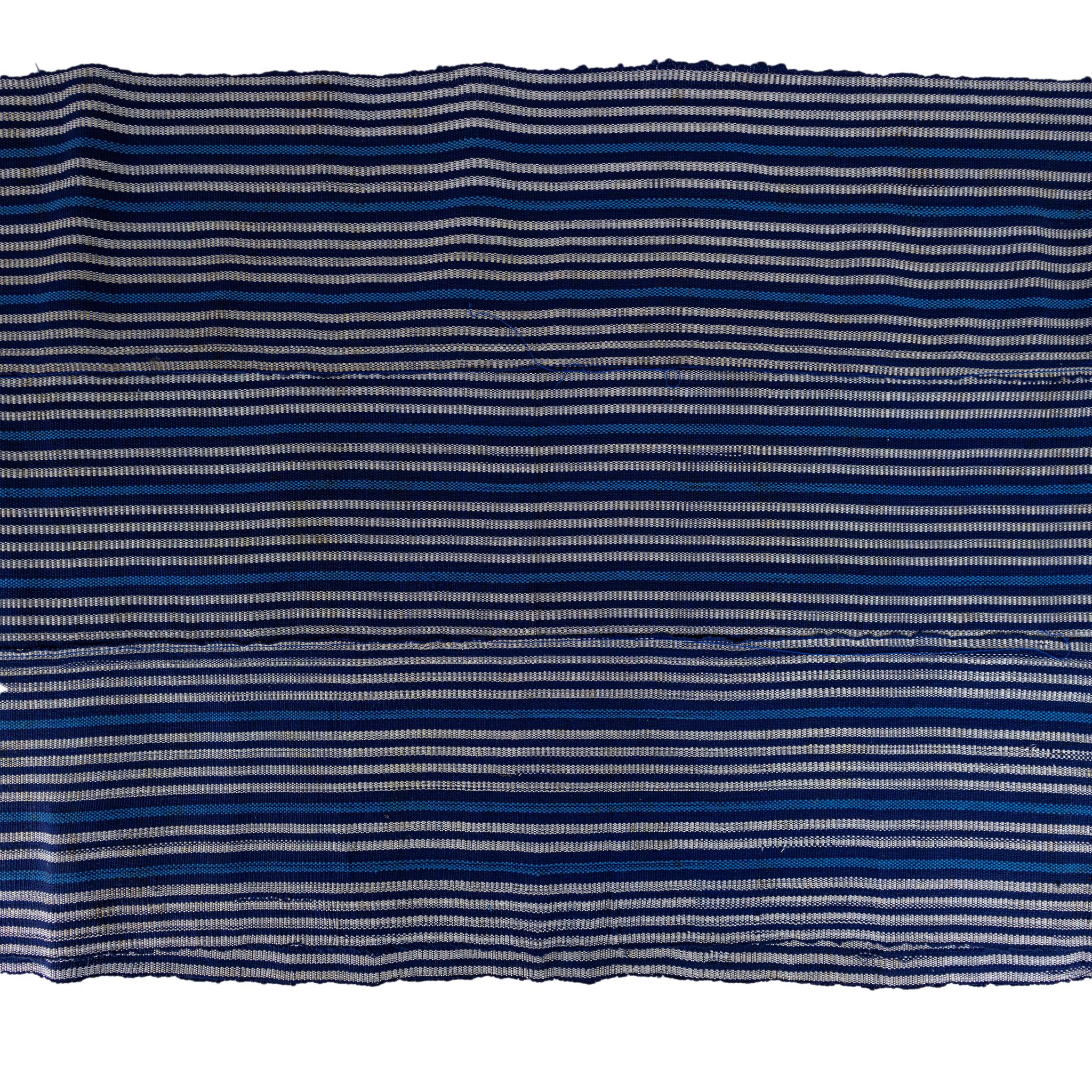 Aso Oke Gele - Headwrap - Blue & Sliver (Cotton)