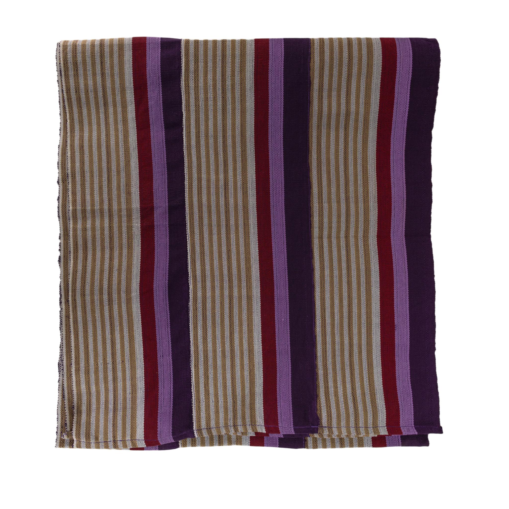 Aso Oke - Gele - Headwrap Gold Purple Wine (Cotton)