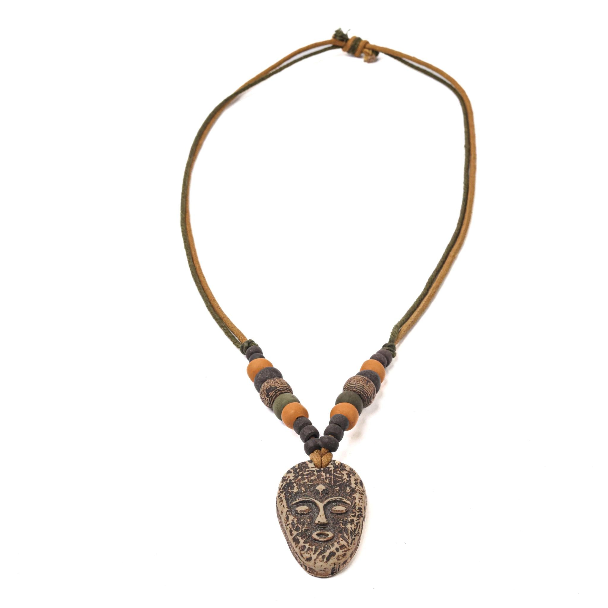 Unique Mask Pendant Necklace