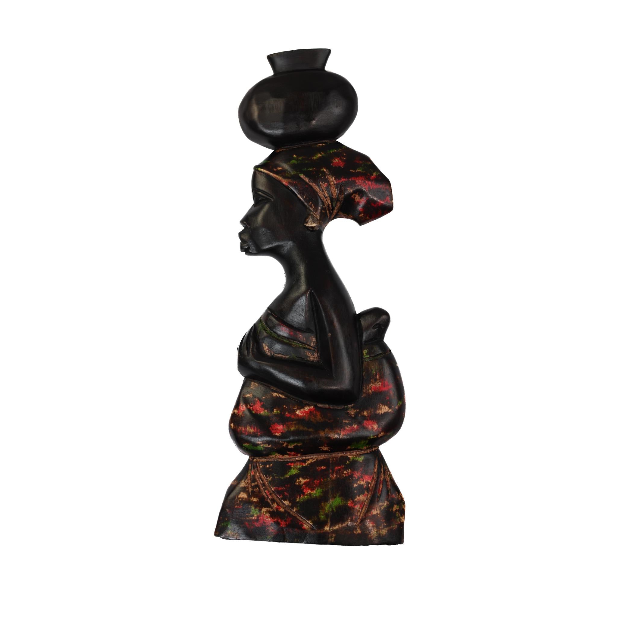 Hand-Carved Mama Africa Wall Sculpture